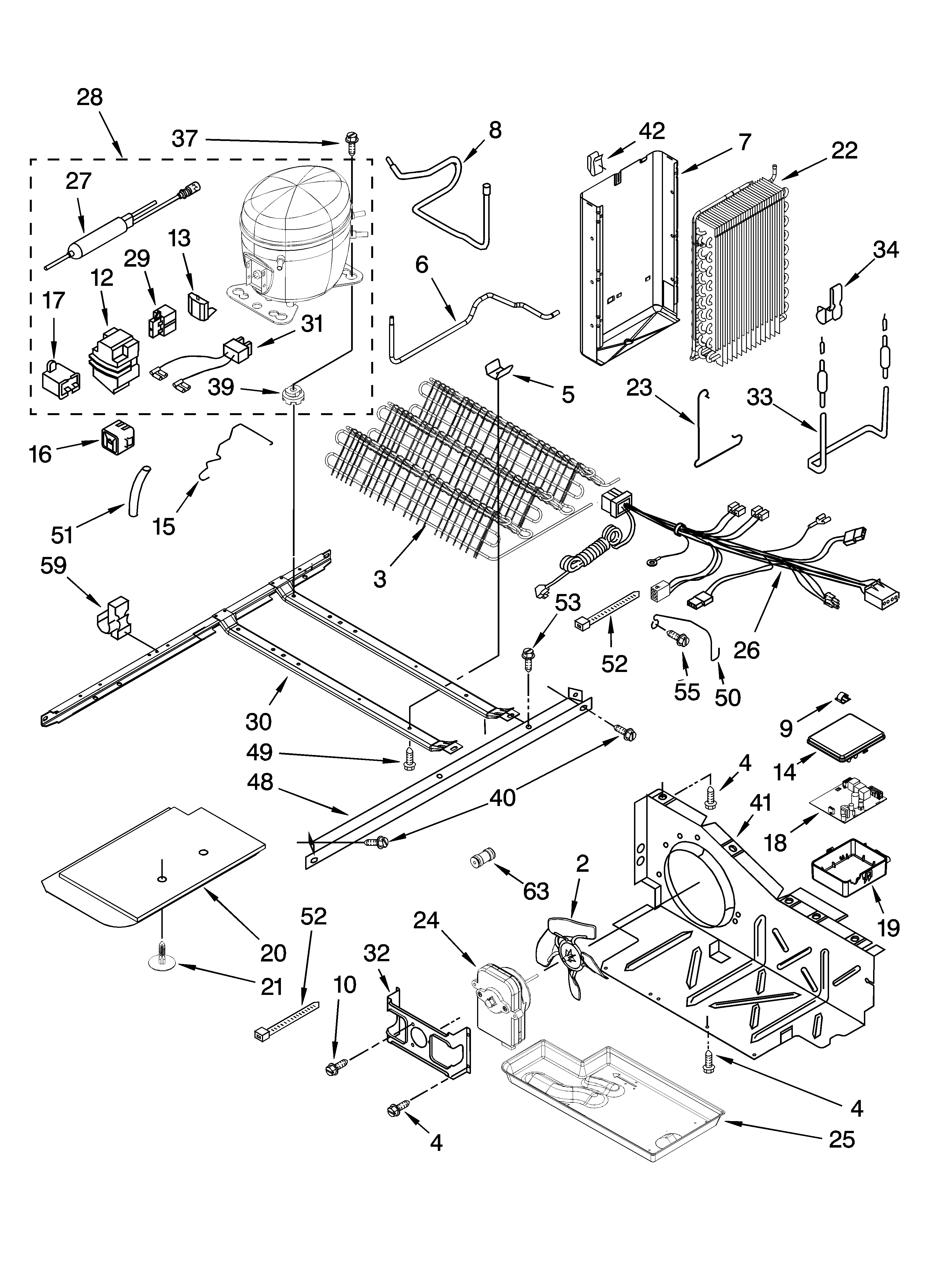 Whirlpool GS5SHAXSA01 unit parts diagram