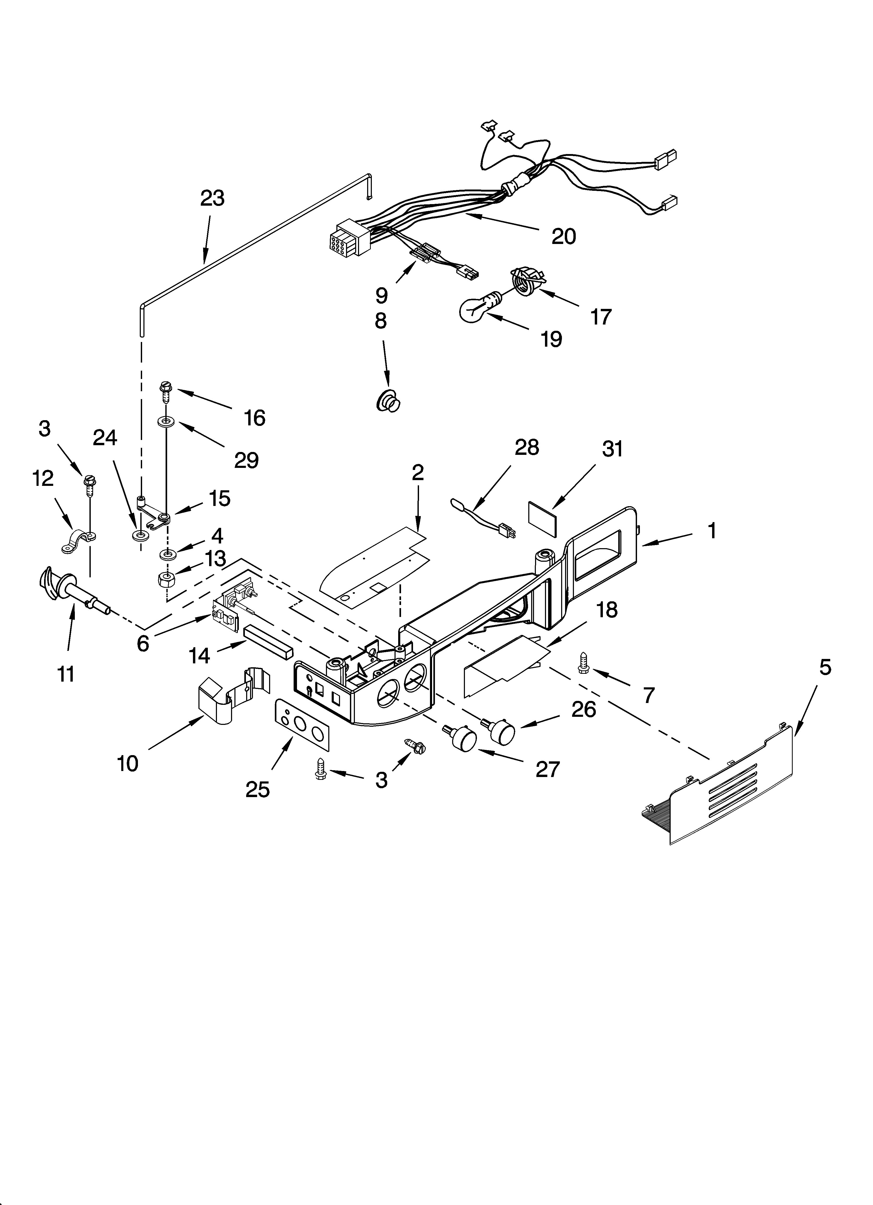 Whirlpool GS6SHEXNS03 control parts diagram