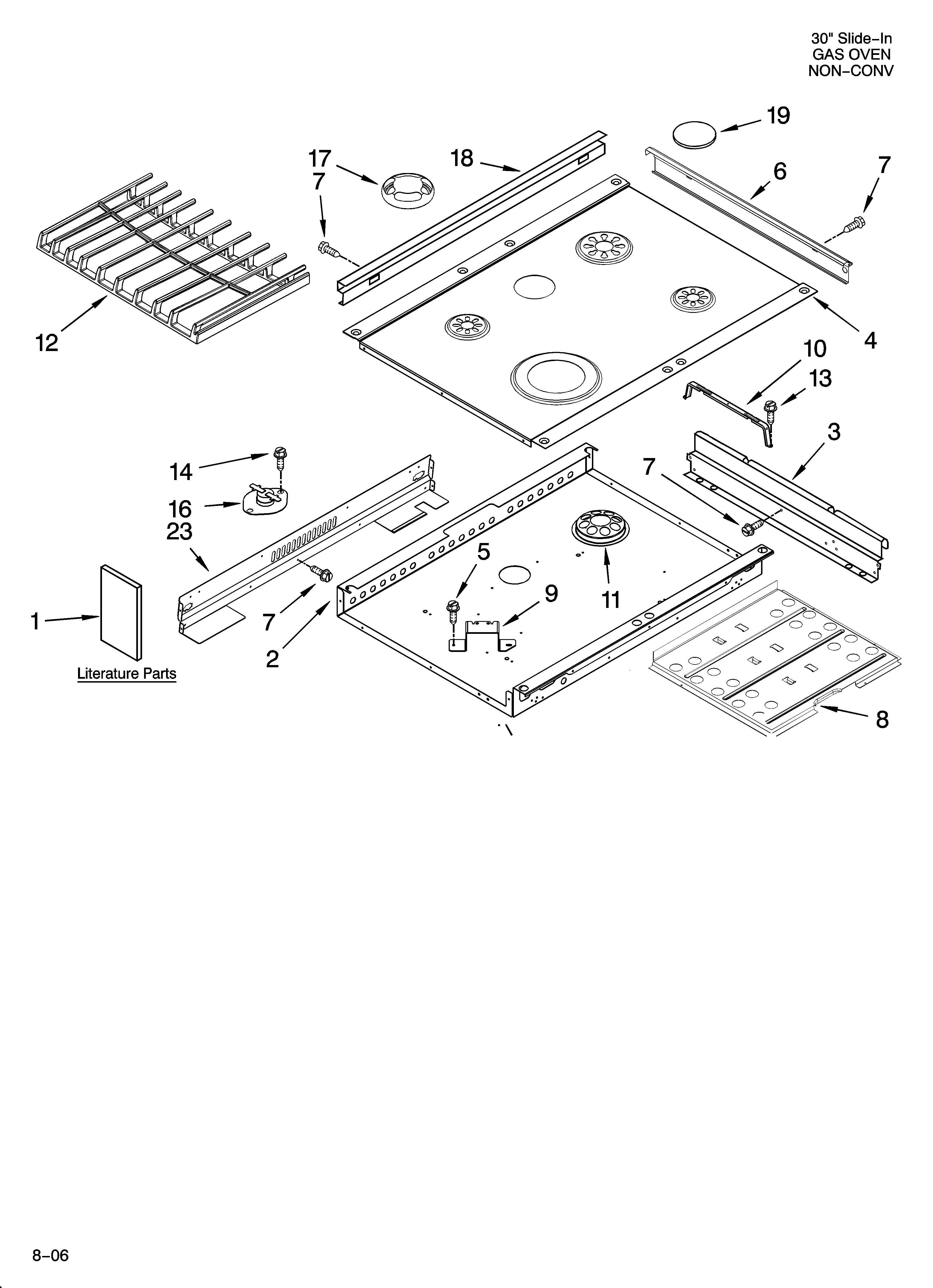 Whirlpool GW395LEPB03 cooktop parts diagram