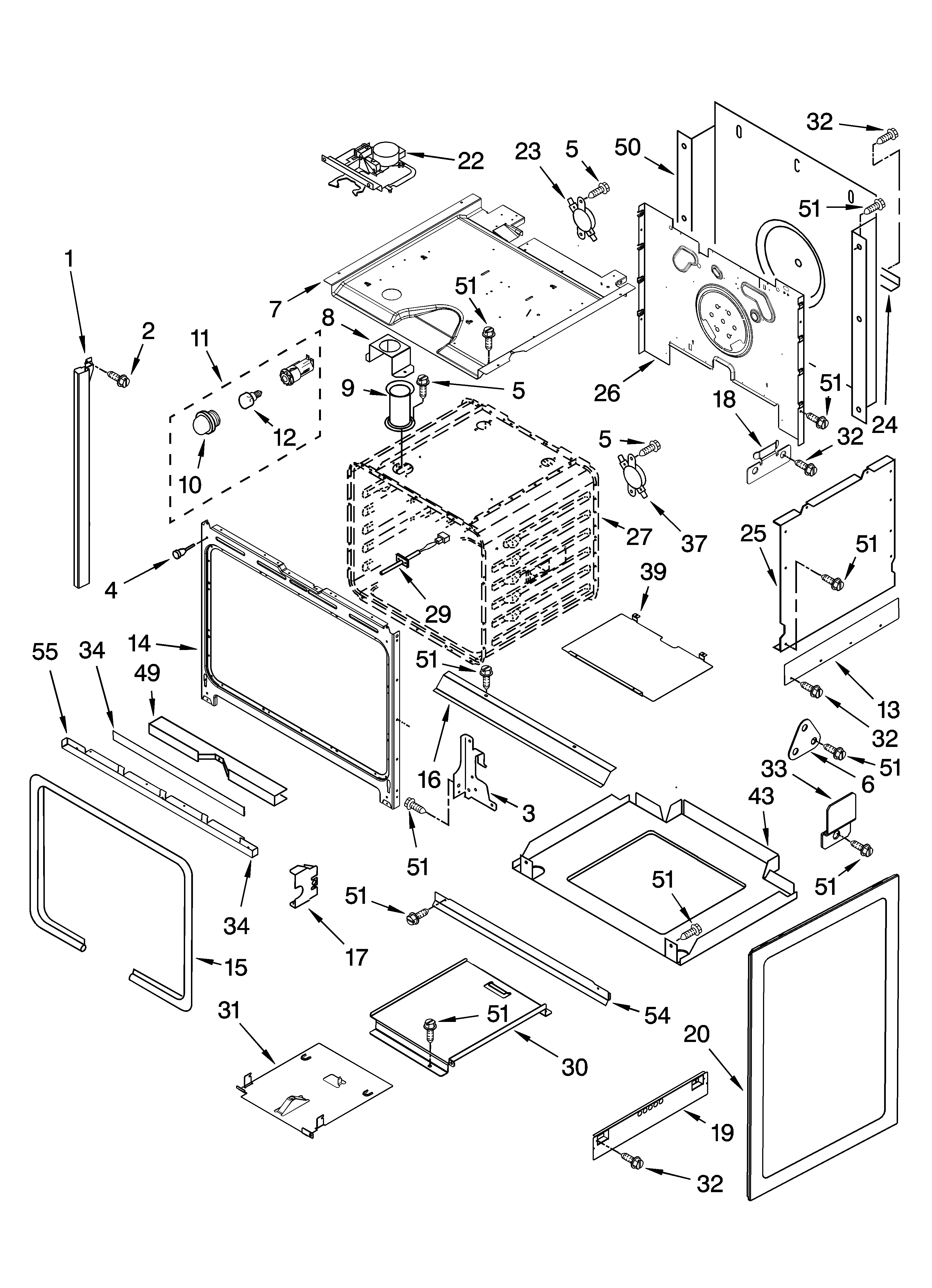 Whirlpool GW395LEPB03 oven parts diagram
