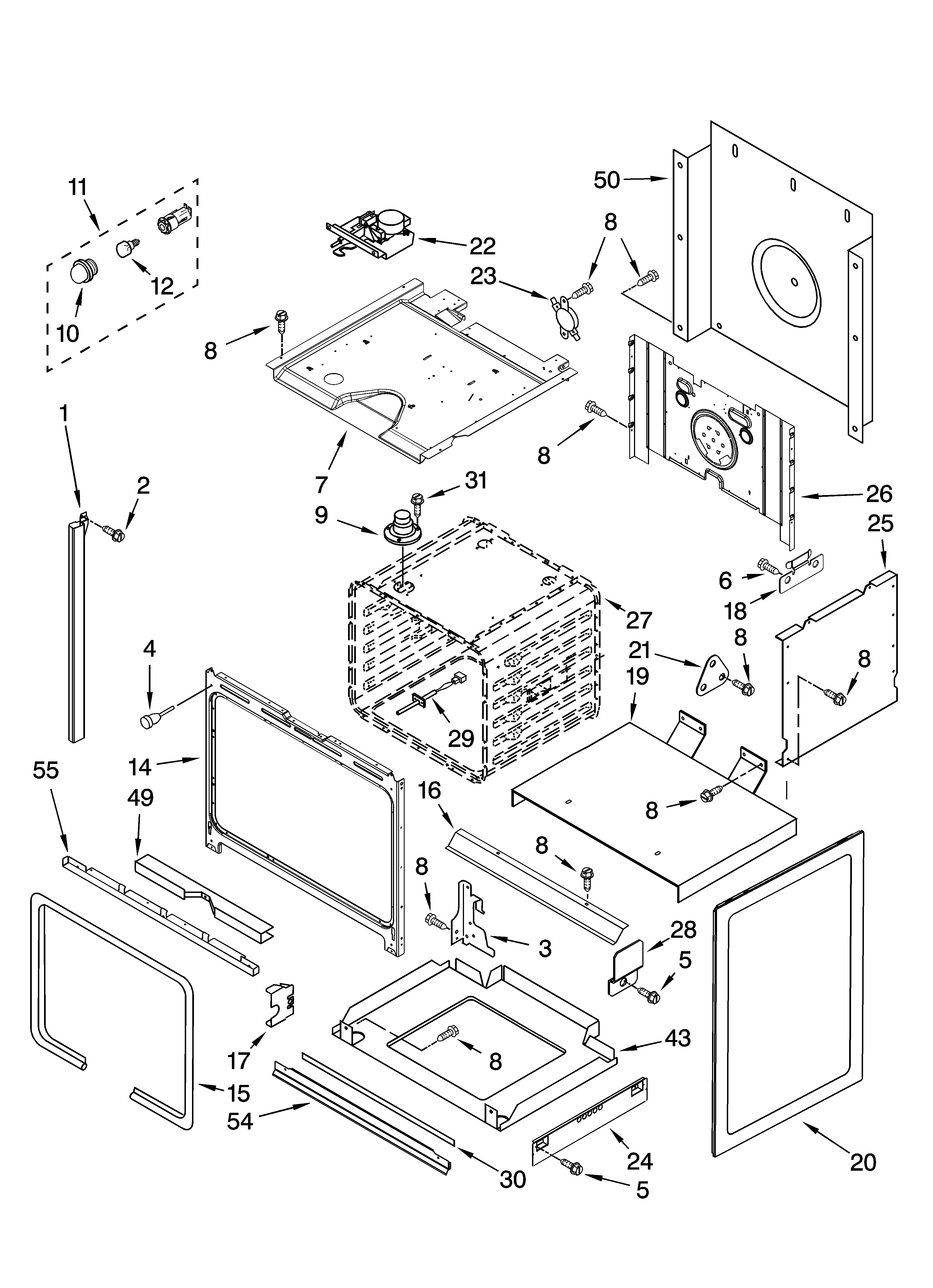 Whirlpool GY396LXPT02 oven parts diagram