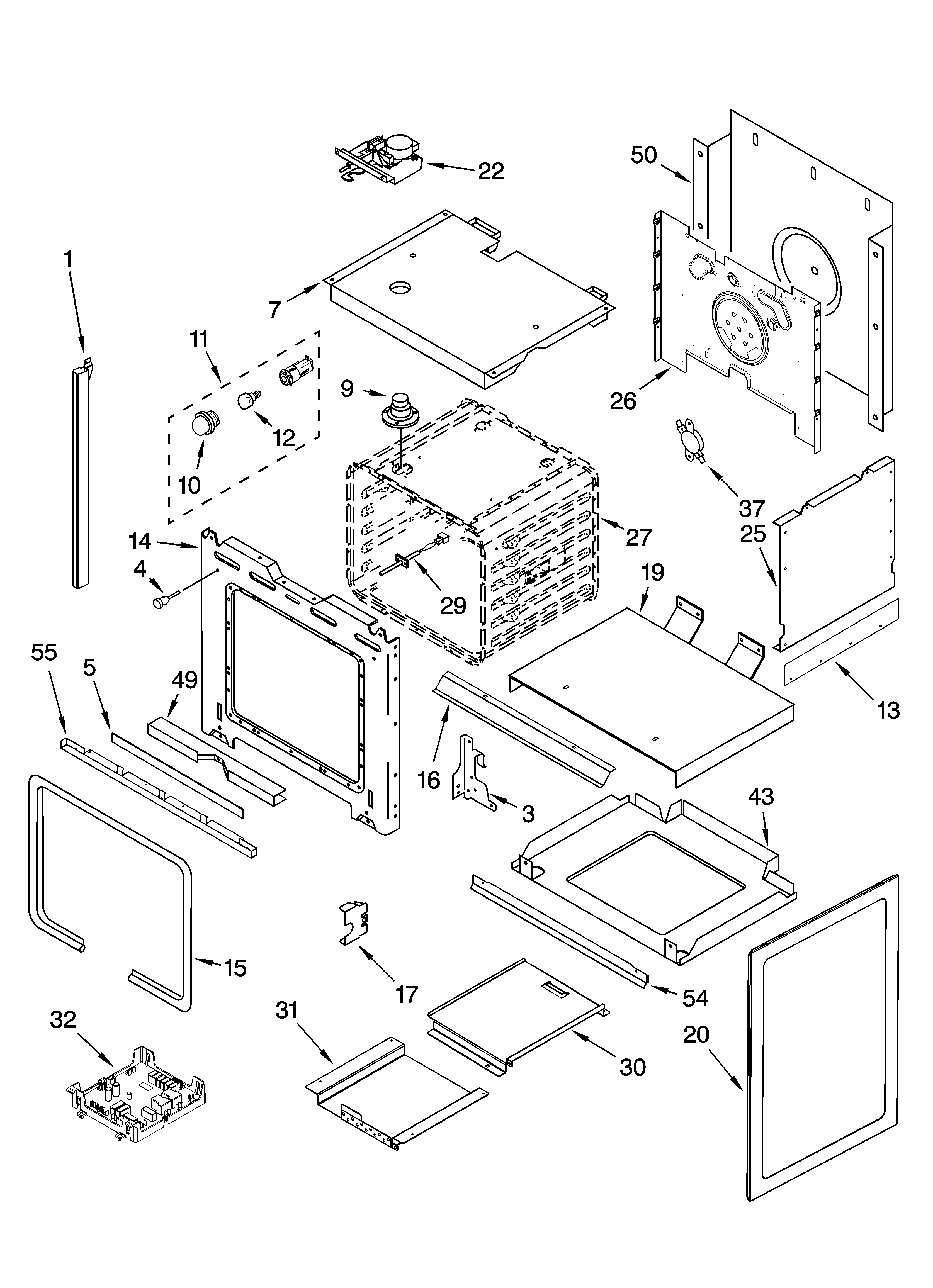 KitchenAid KESI901PWH00 oven parts diagram