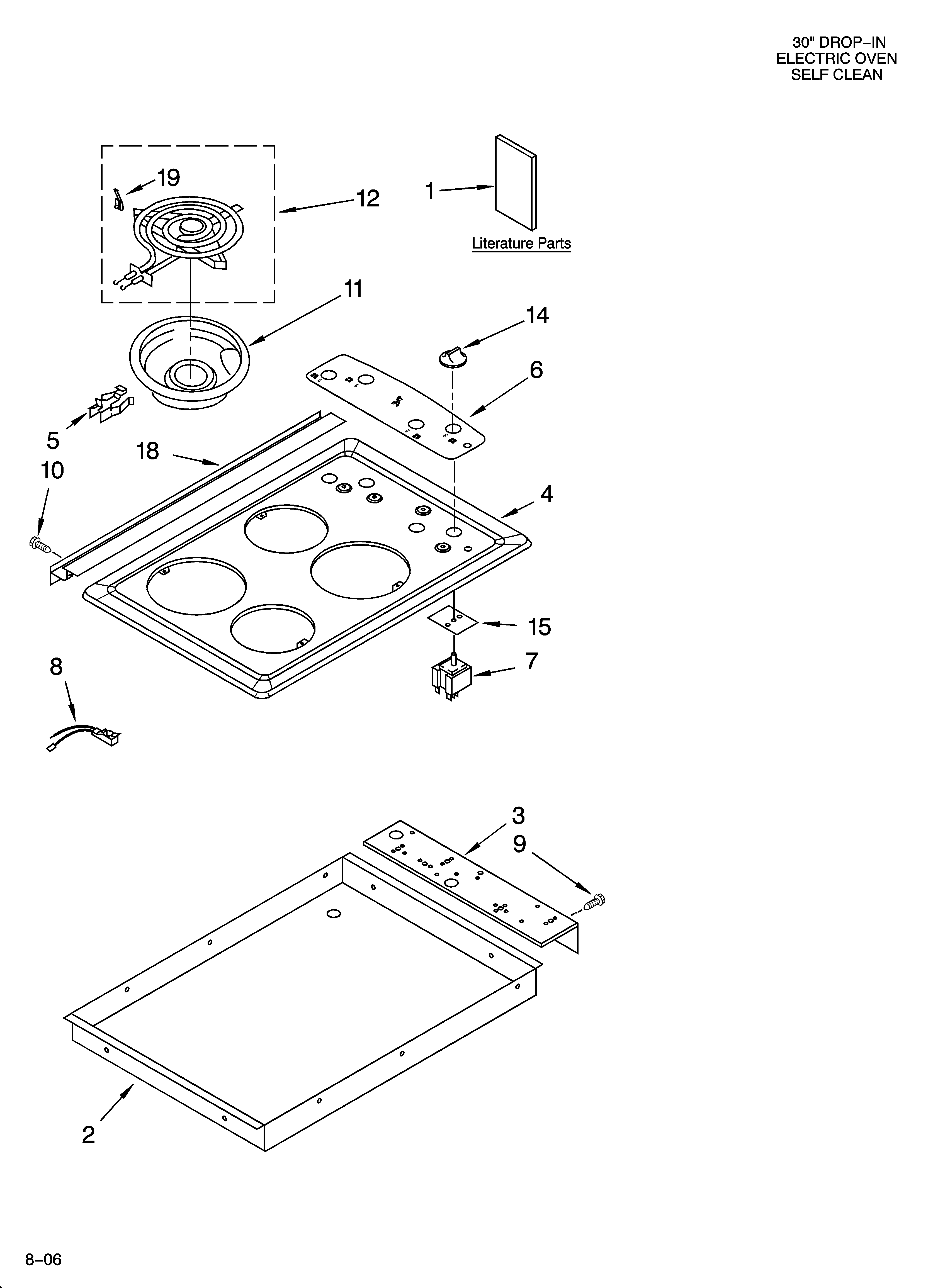Whirlpool RS675PXGQ15 cooktop parts diagram
