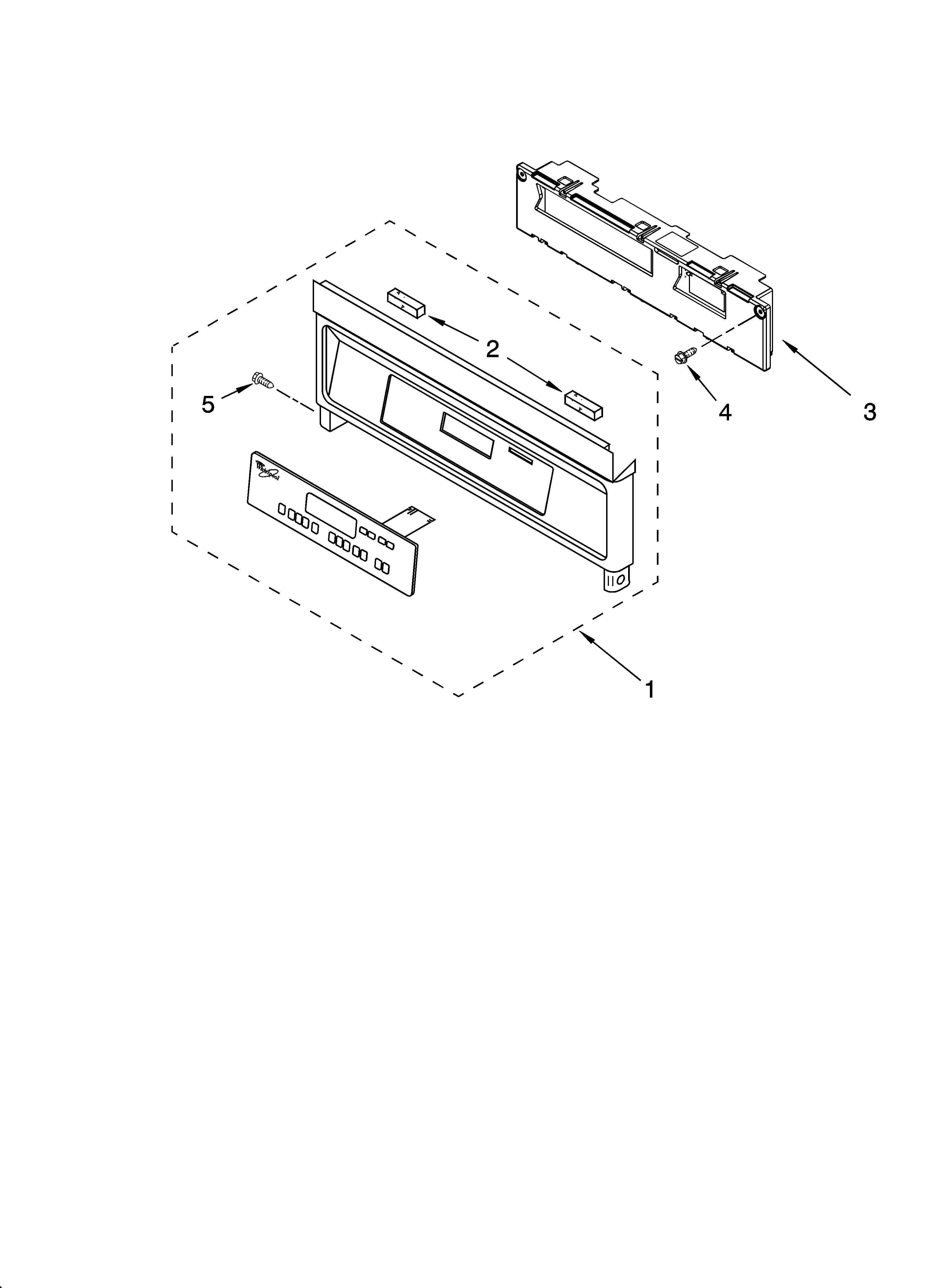 Whirlpool RS675PXGQ15 control panel parts diagram