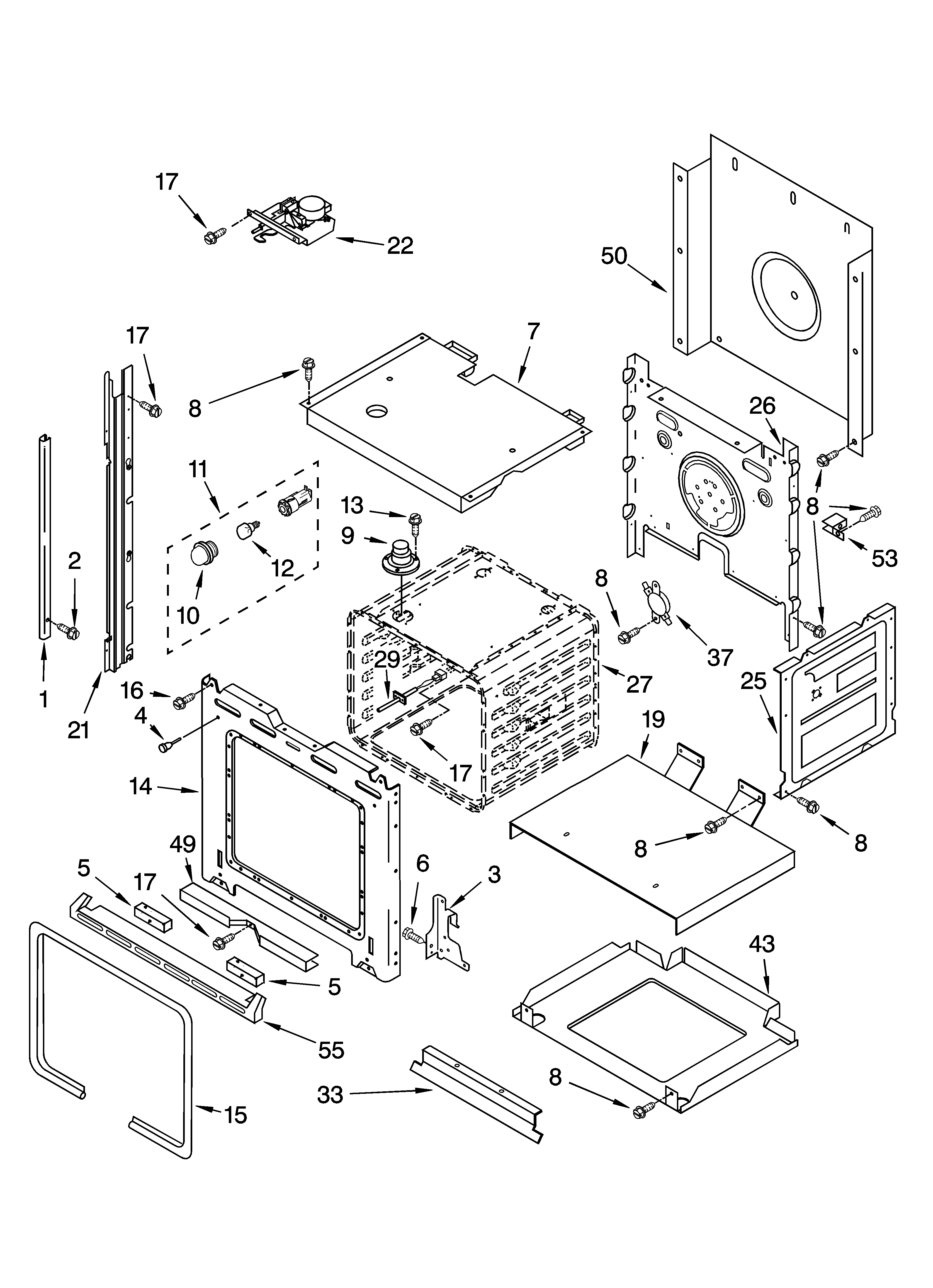 Whirlpool RS675PXGQ15 oven parts diagram