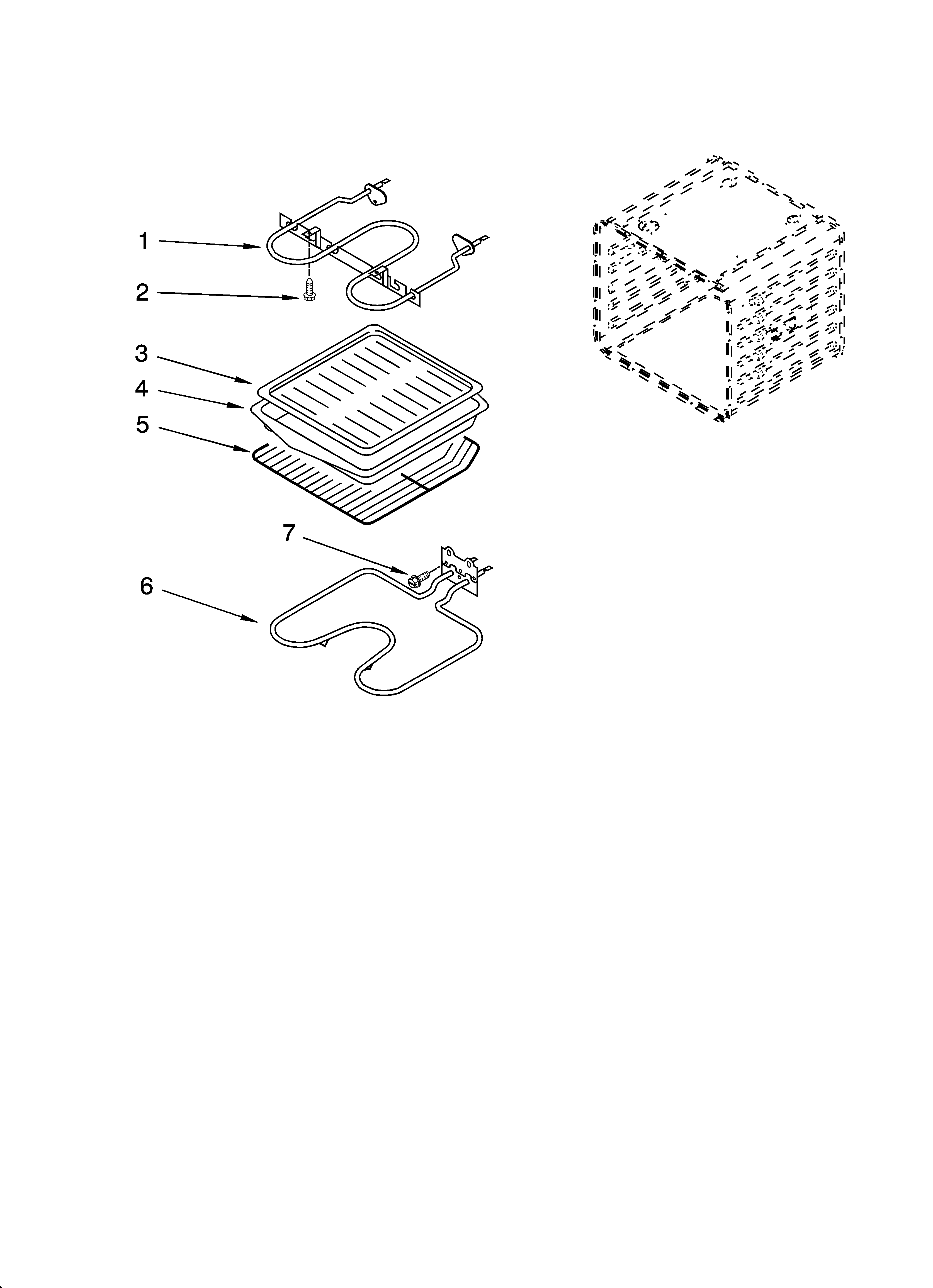Whirlpool RS675PXGQ15 internal oven parts diagram