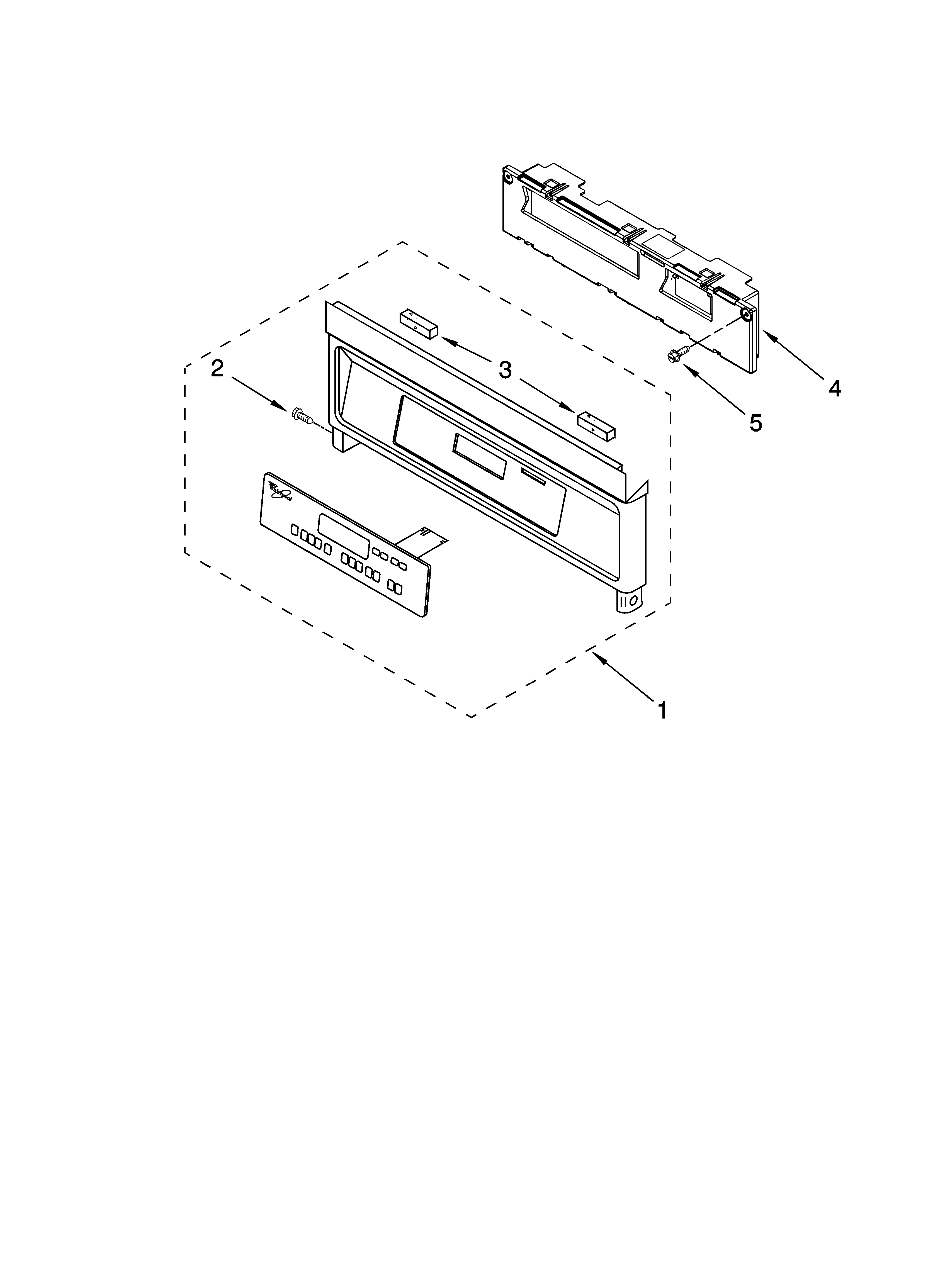 Whirlpool RS696PXGQ15 control panel parts diagram