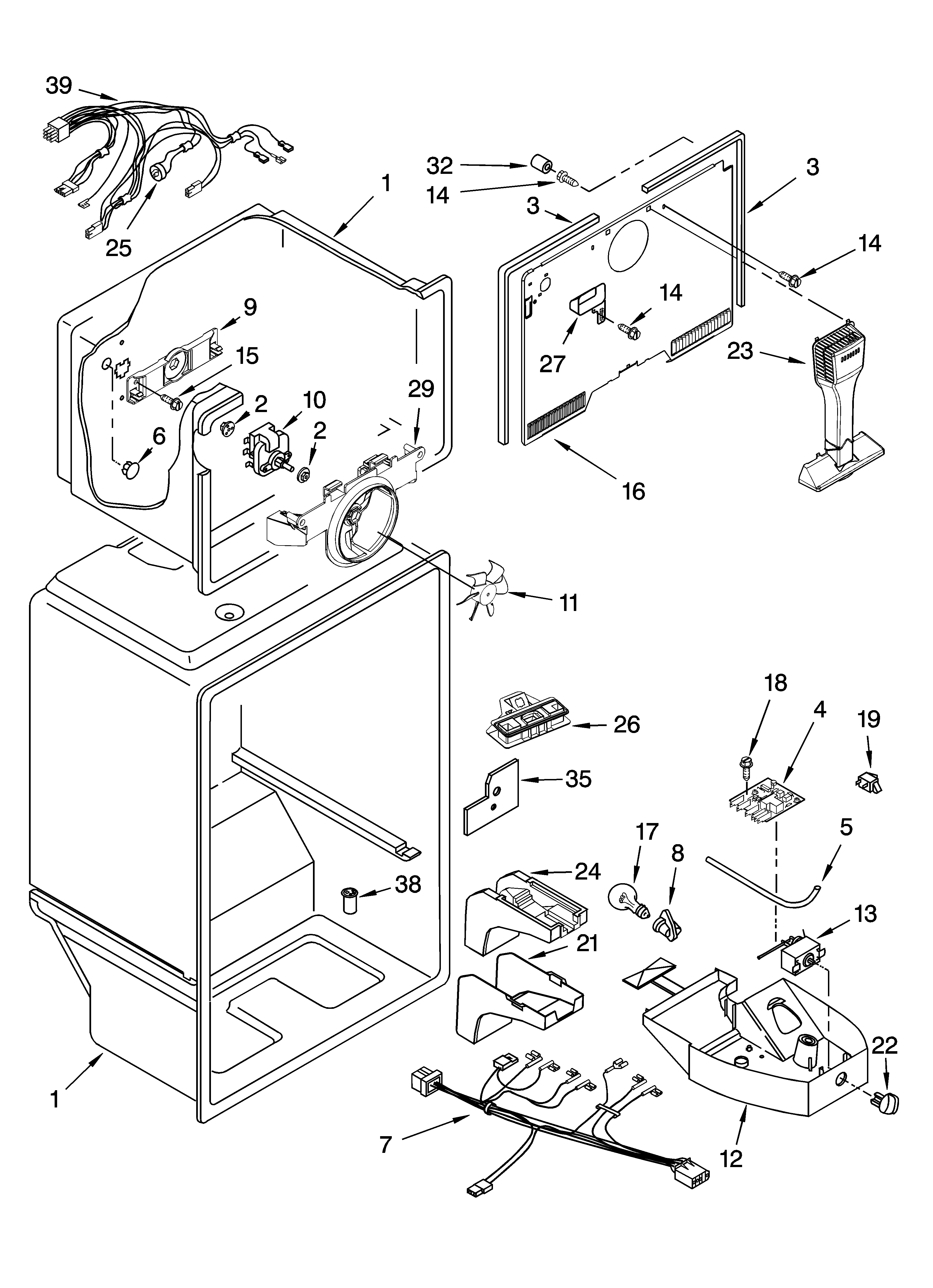 Roper RT21AKXKQ09 liner parts diagram