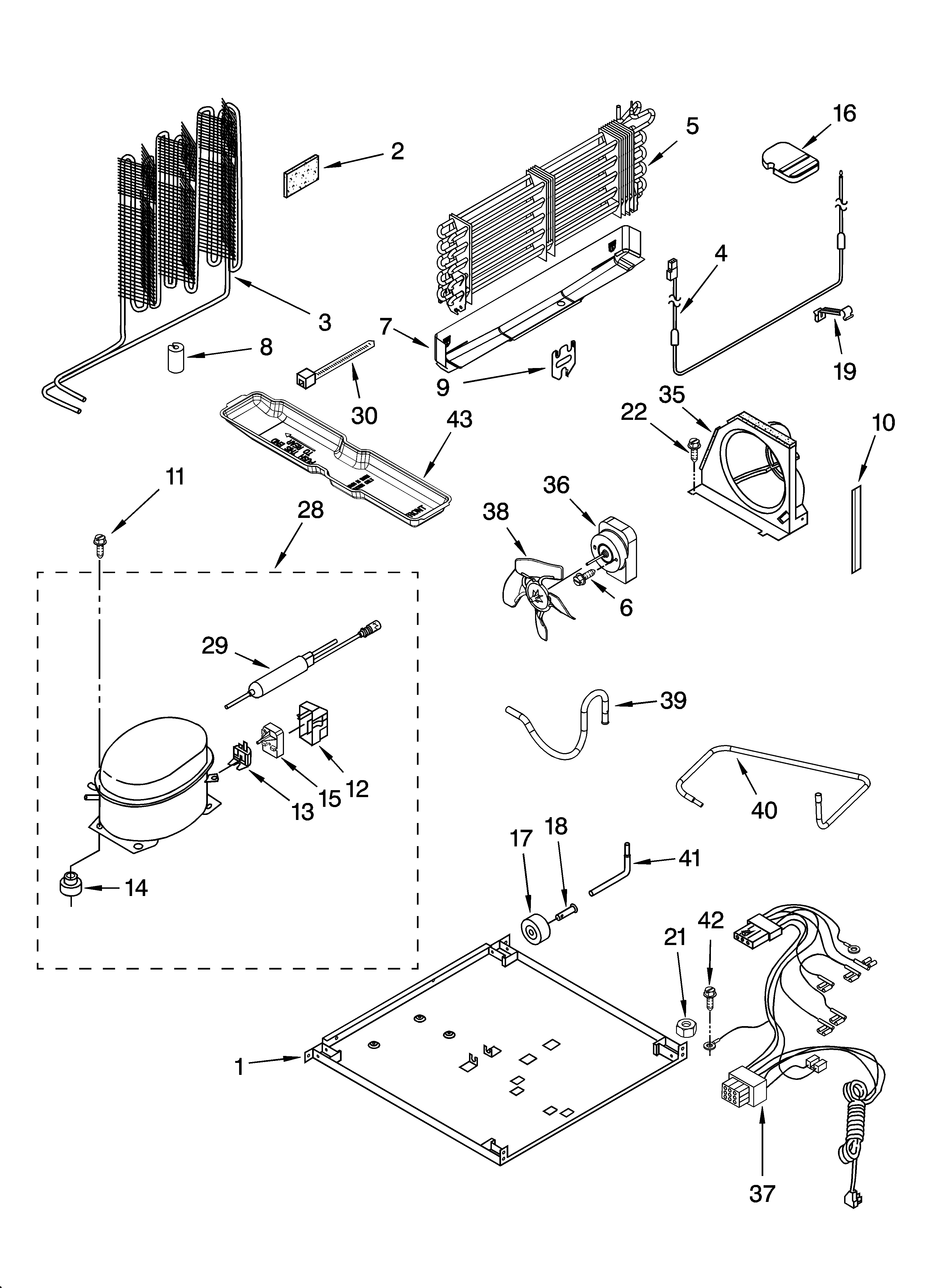 Roper RT21AKXKQ09 unit parts, optional parts (not included) diagram