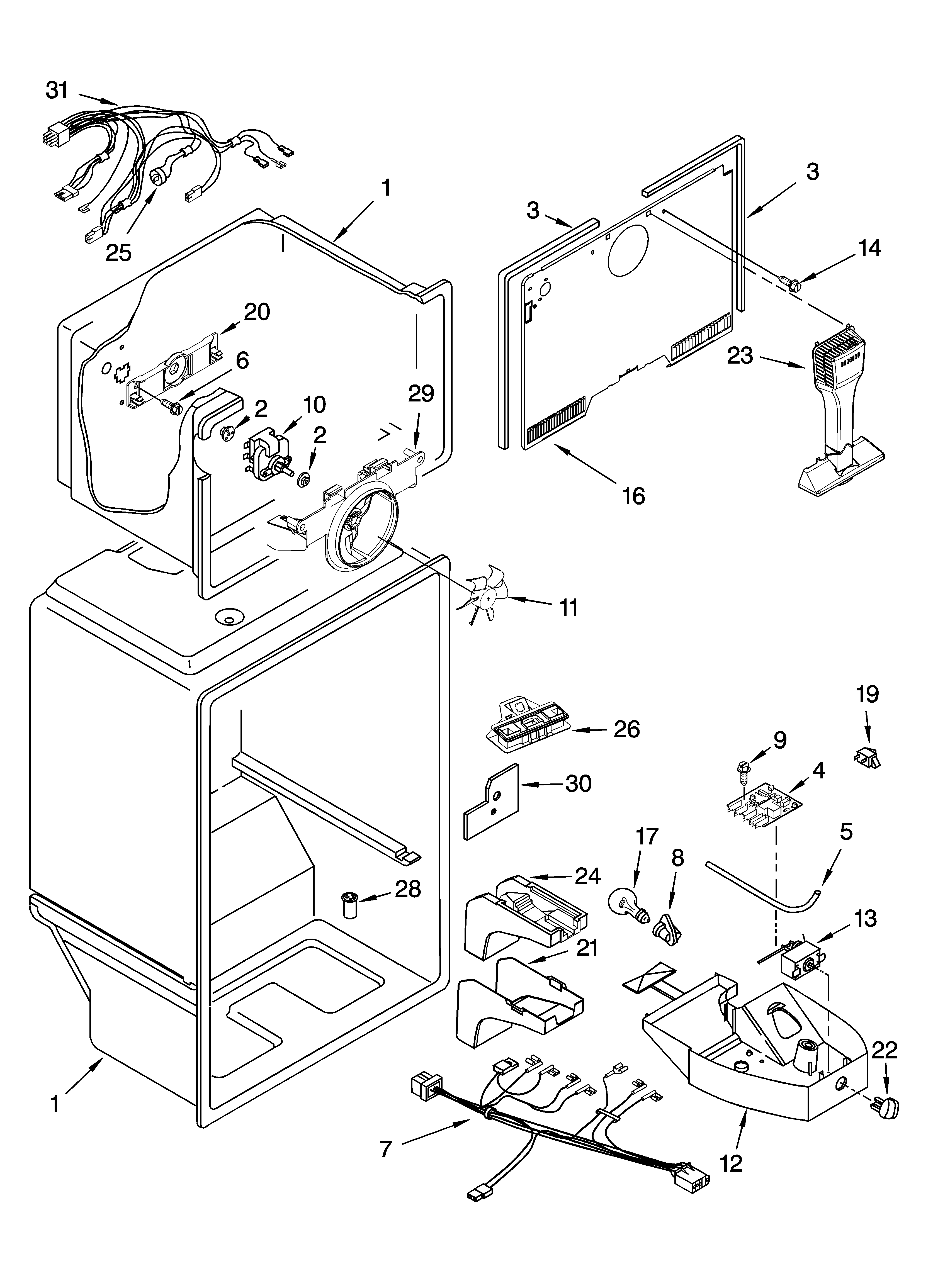 Roper RT21LMXKQ10 liner parts diagram