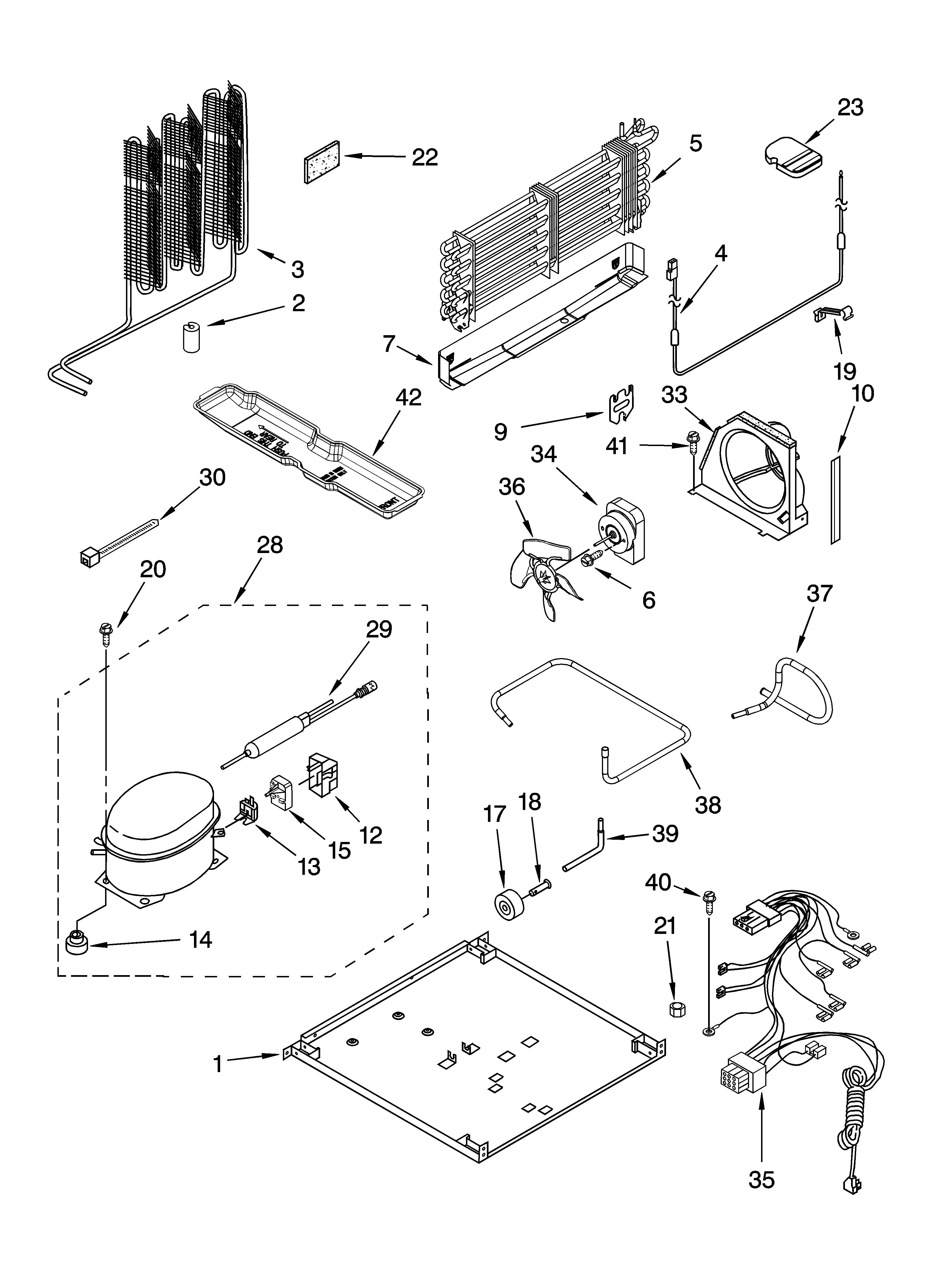 Roper RT21LMXKQ10 unit parts diagram