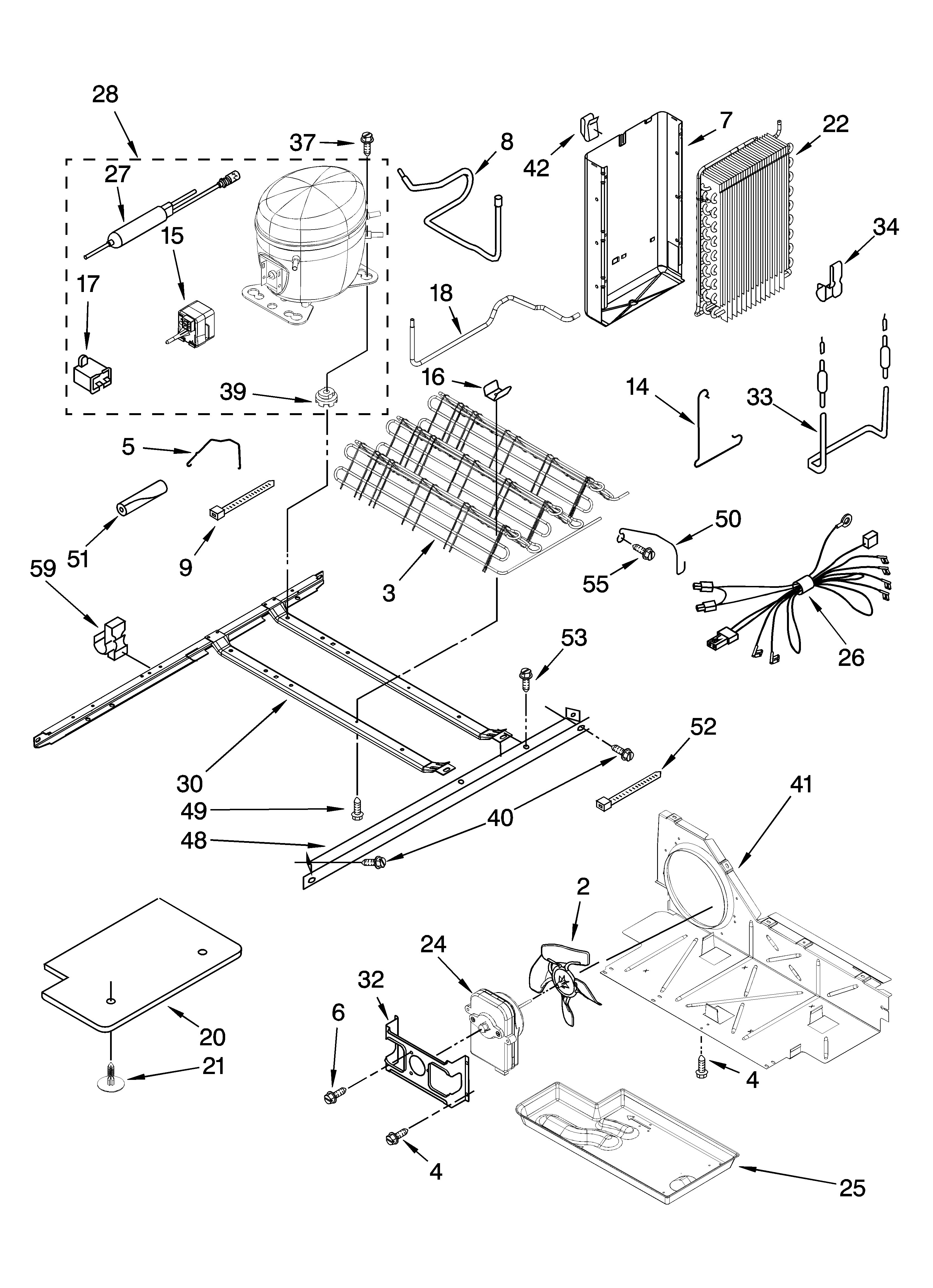 Whirlpool 5ED2FHKXRL04 unit parts, optional parts (not included) diagram