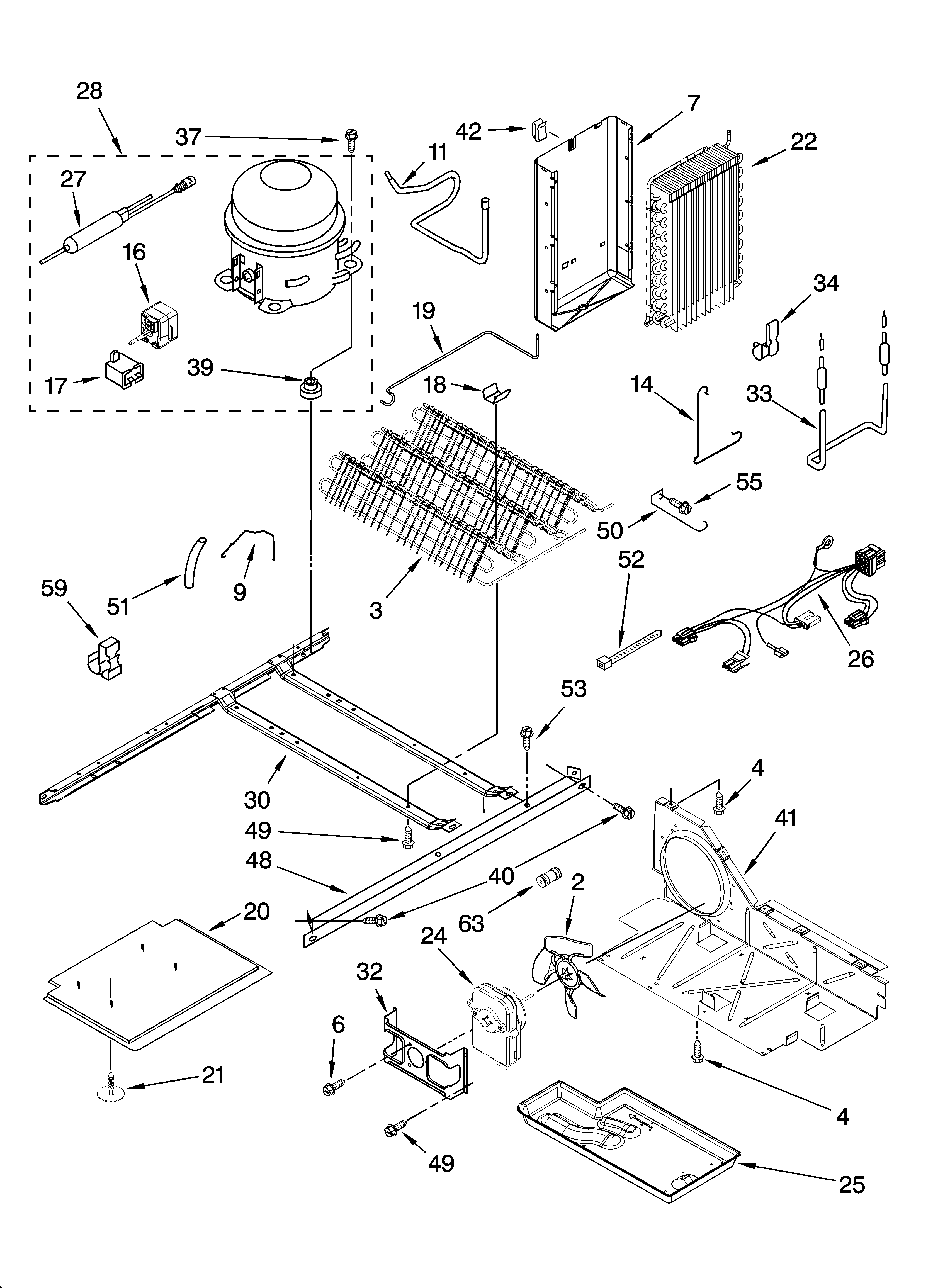 Whirlpool 6ED2FHGXSQ00 unit parts diagram
