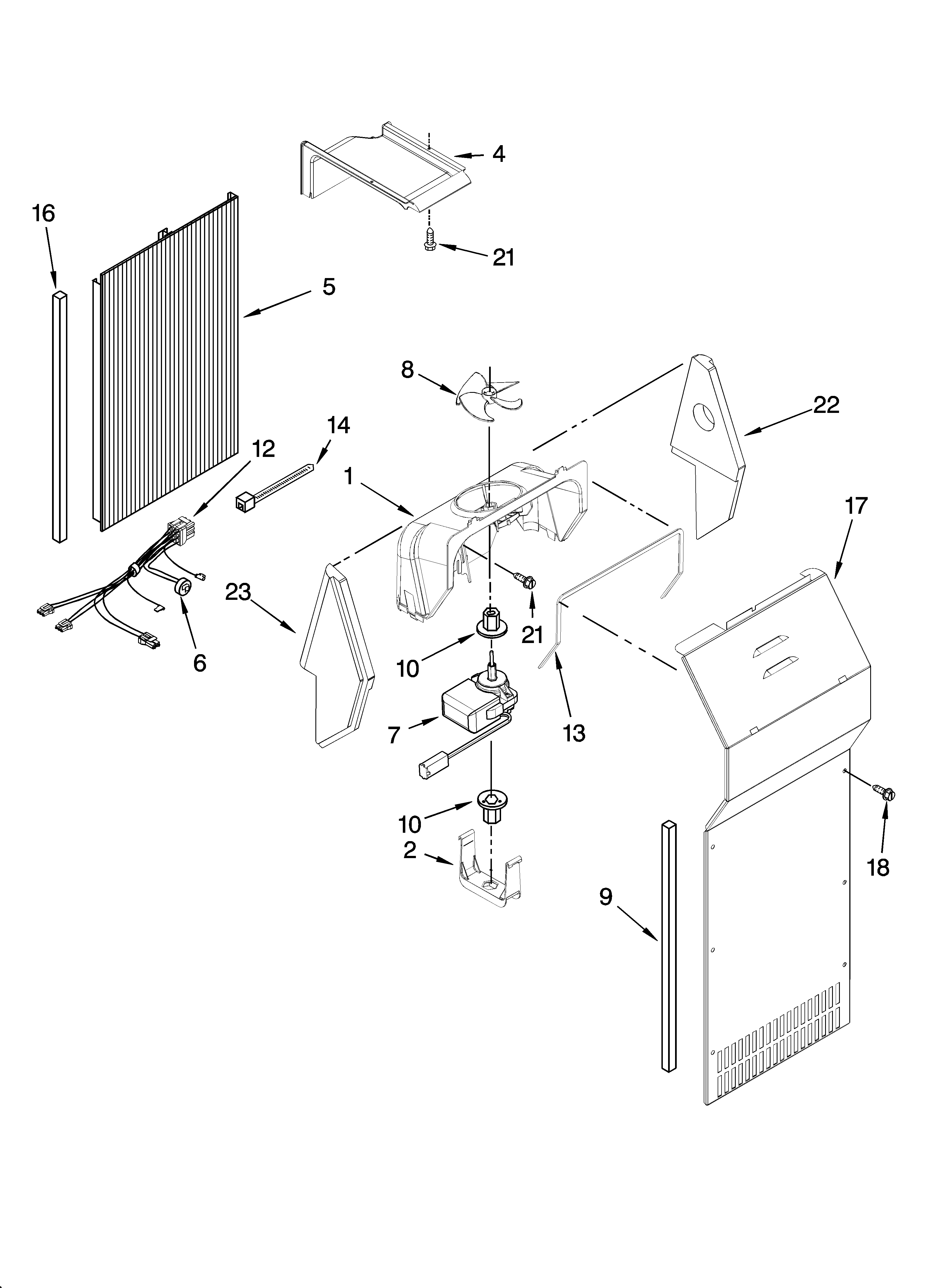 Whirlpool 7GS2SHEXPQ02 air flow parts, optional parts (not included) diagram