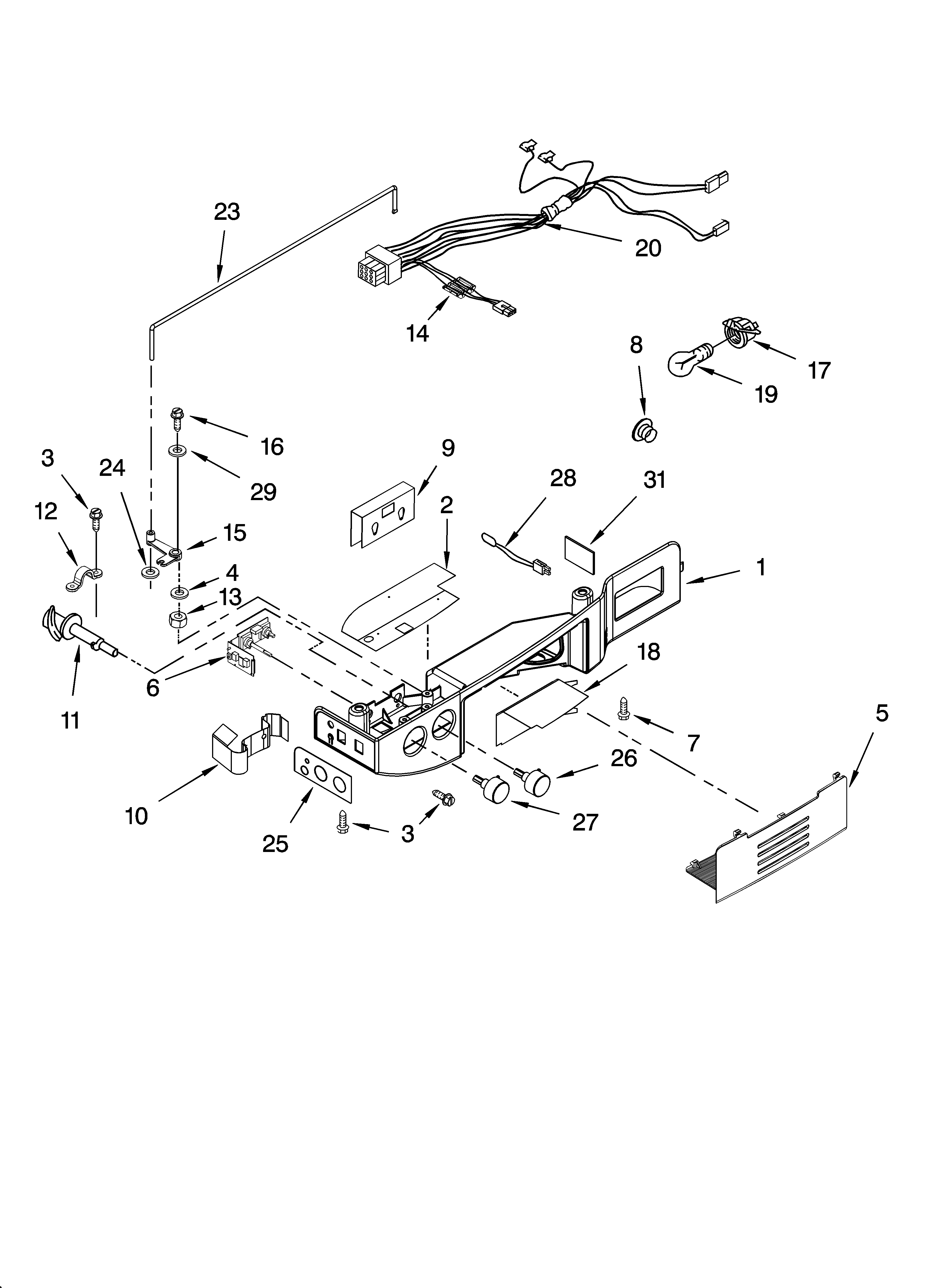 Whirlpool 7GS6SHEXPL02 control parts diagram