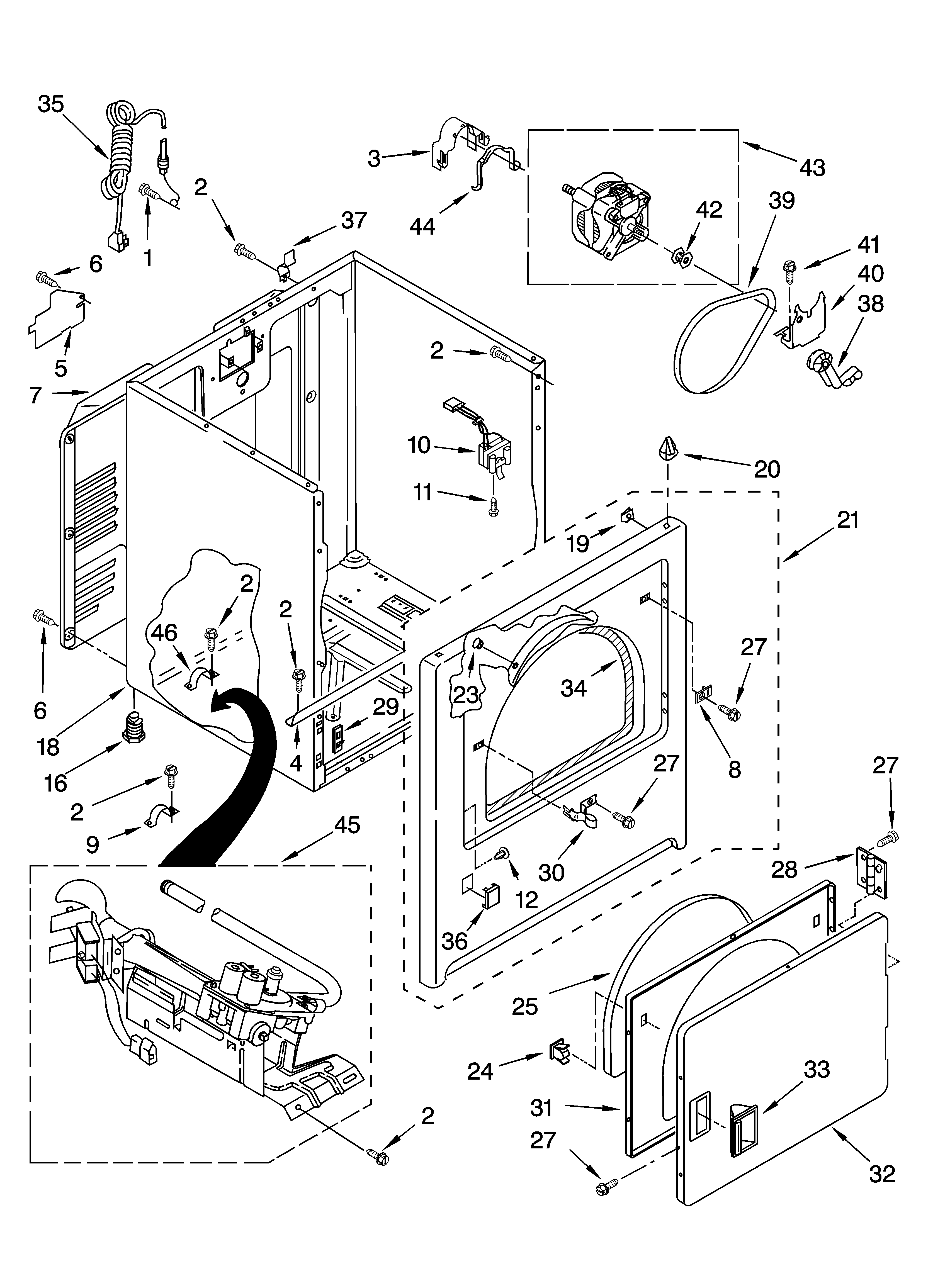 Crosley CGDS563SQ0 cabinet parts diagram