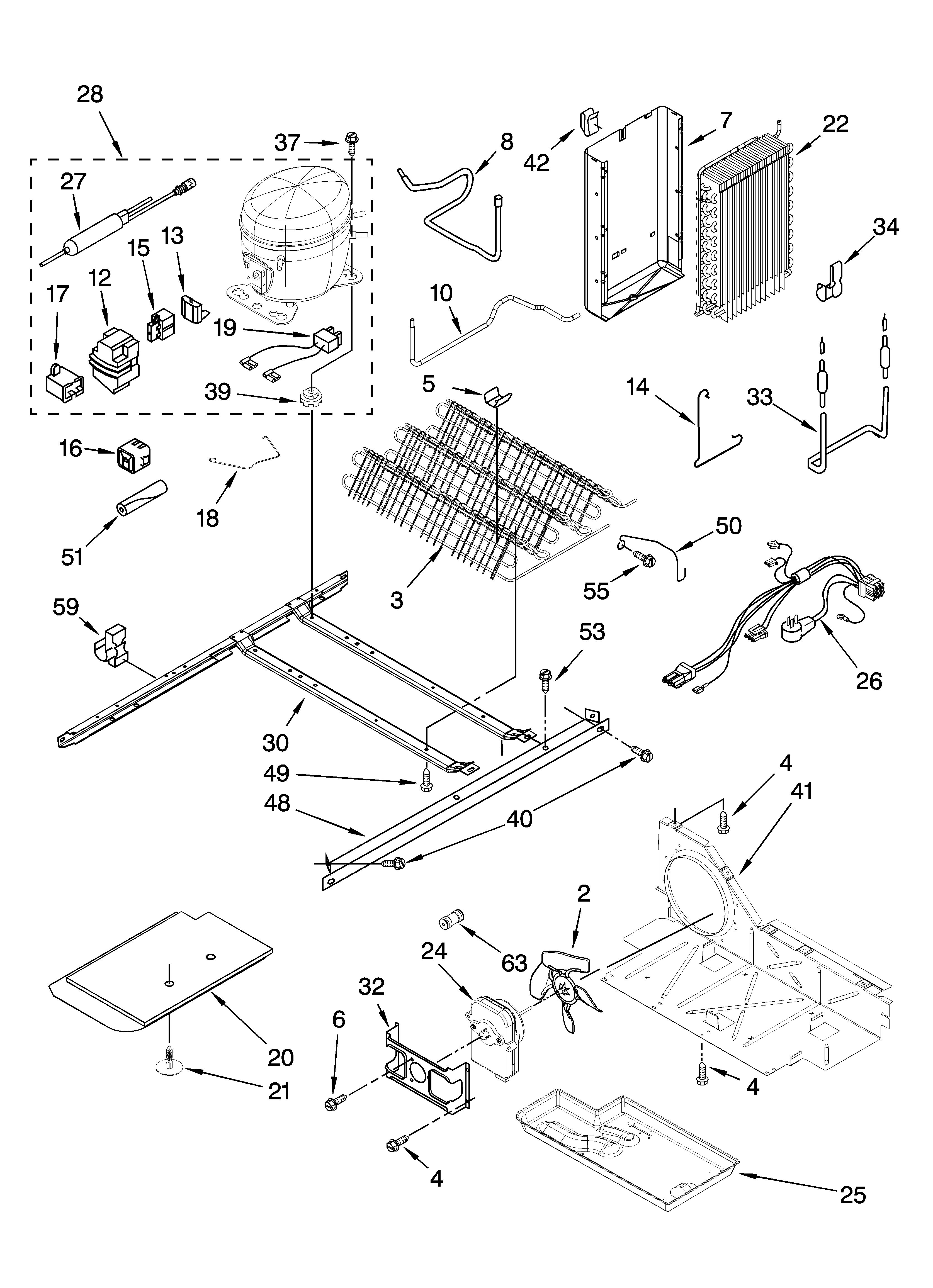 Whirlpool ED2FHAXSB03 unit parts diagram