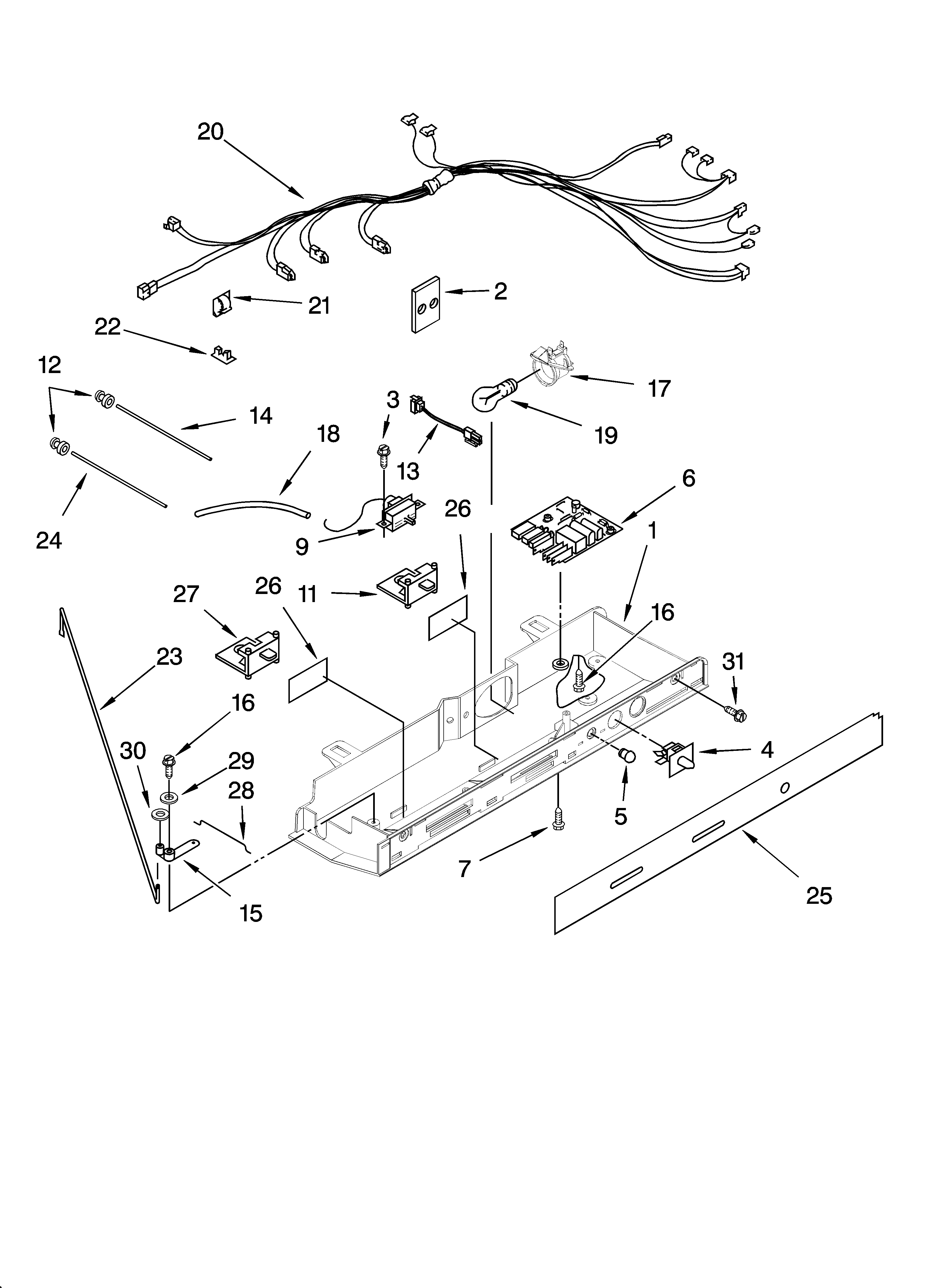 Whirlpool ED2FHEXSQ02 control parts diagram
