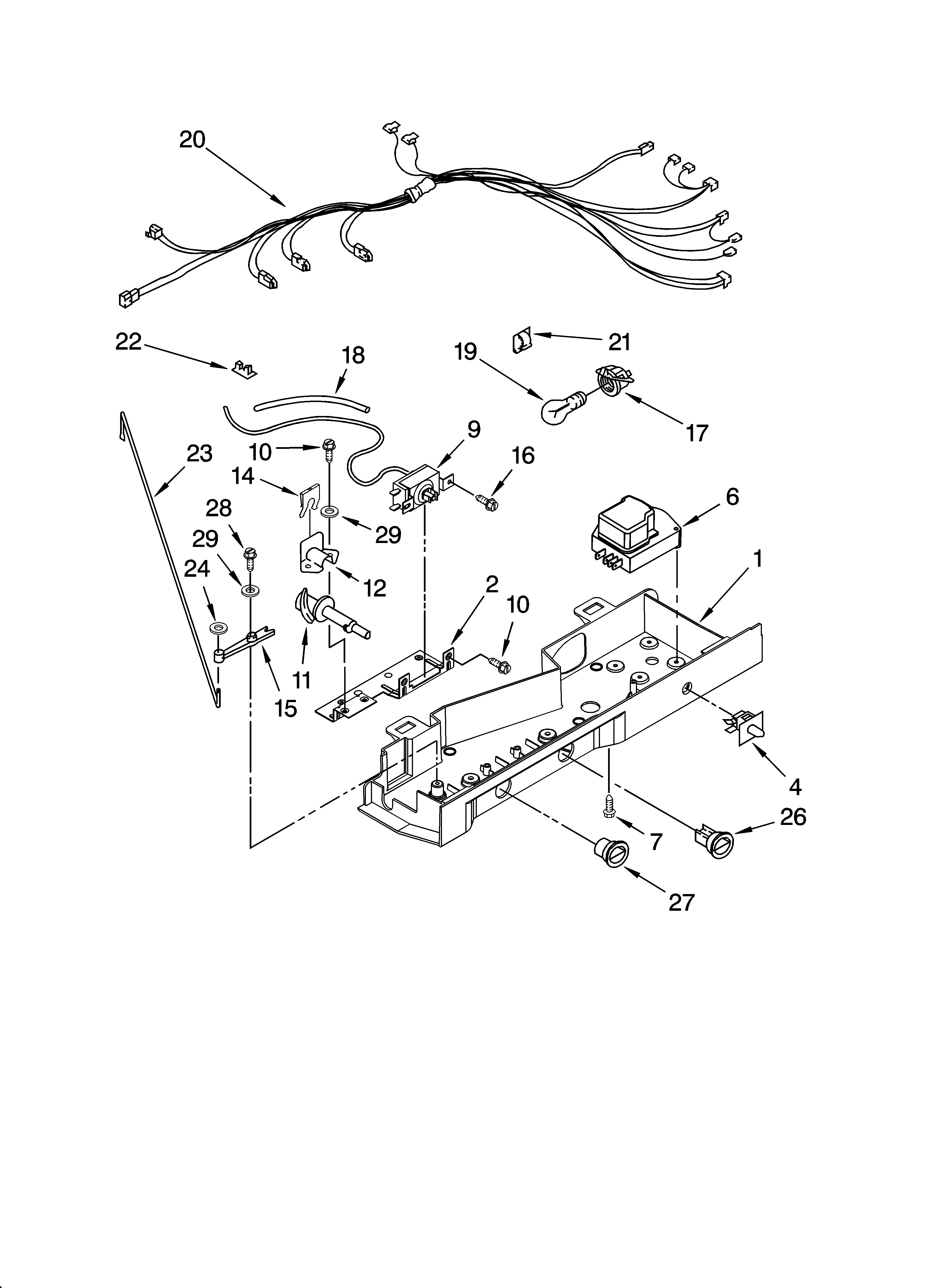 Whirlpool ED5HHEXTB00 control parts diagram