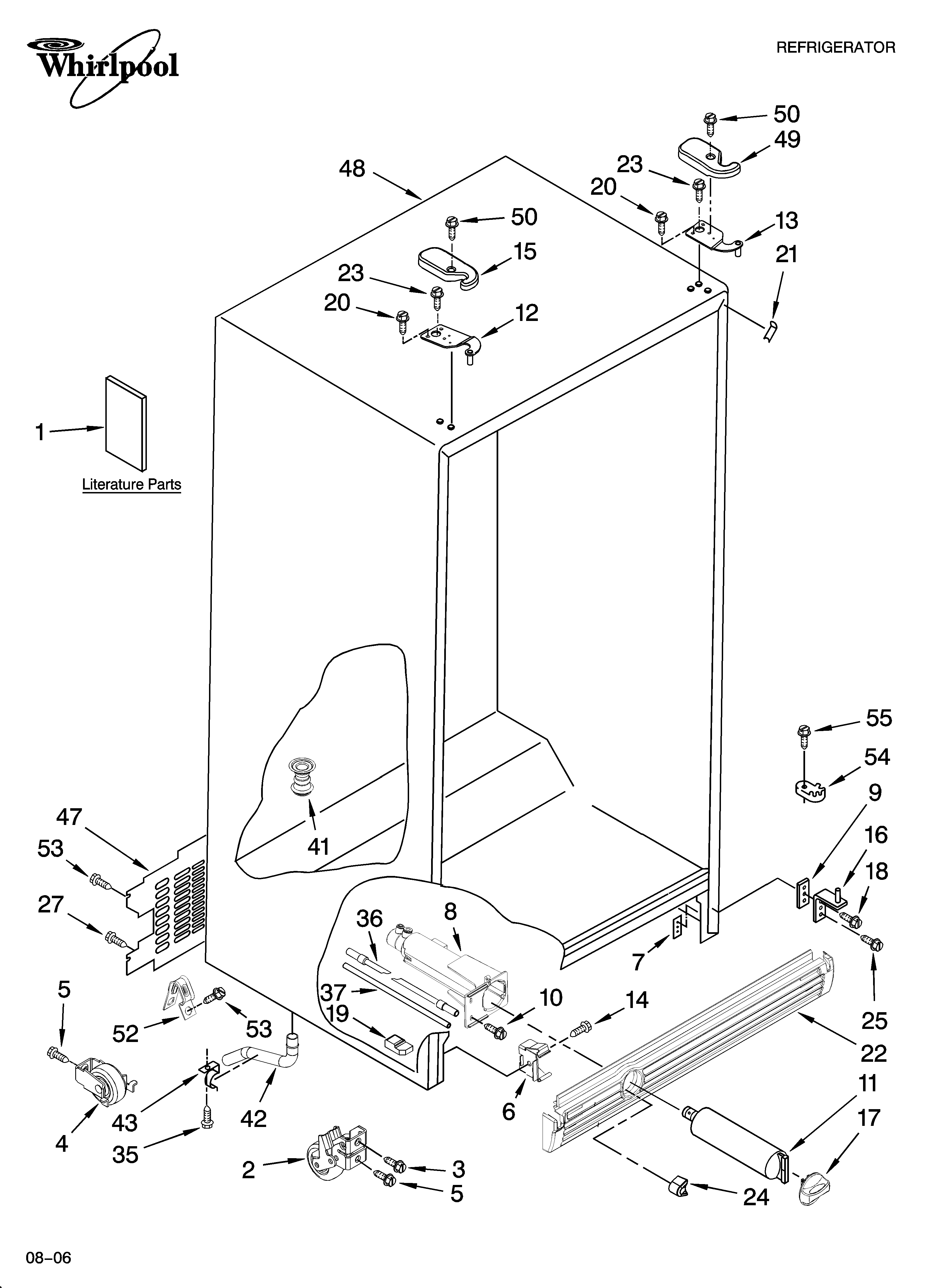 Whirlpool ED5VHEXTQ00 cabinet parts diagram