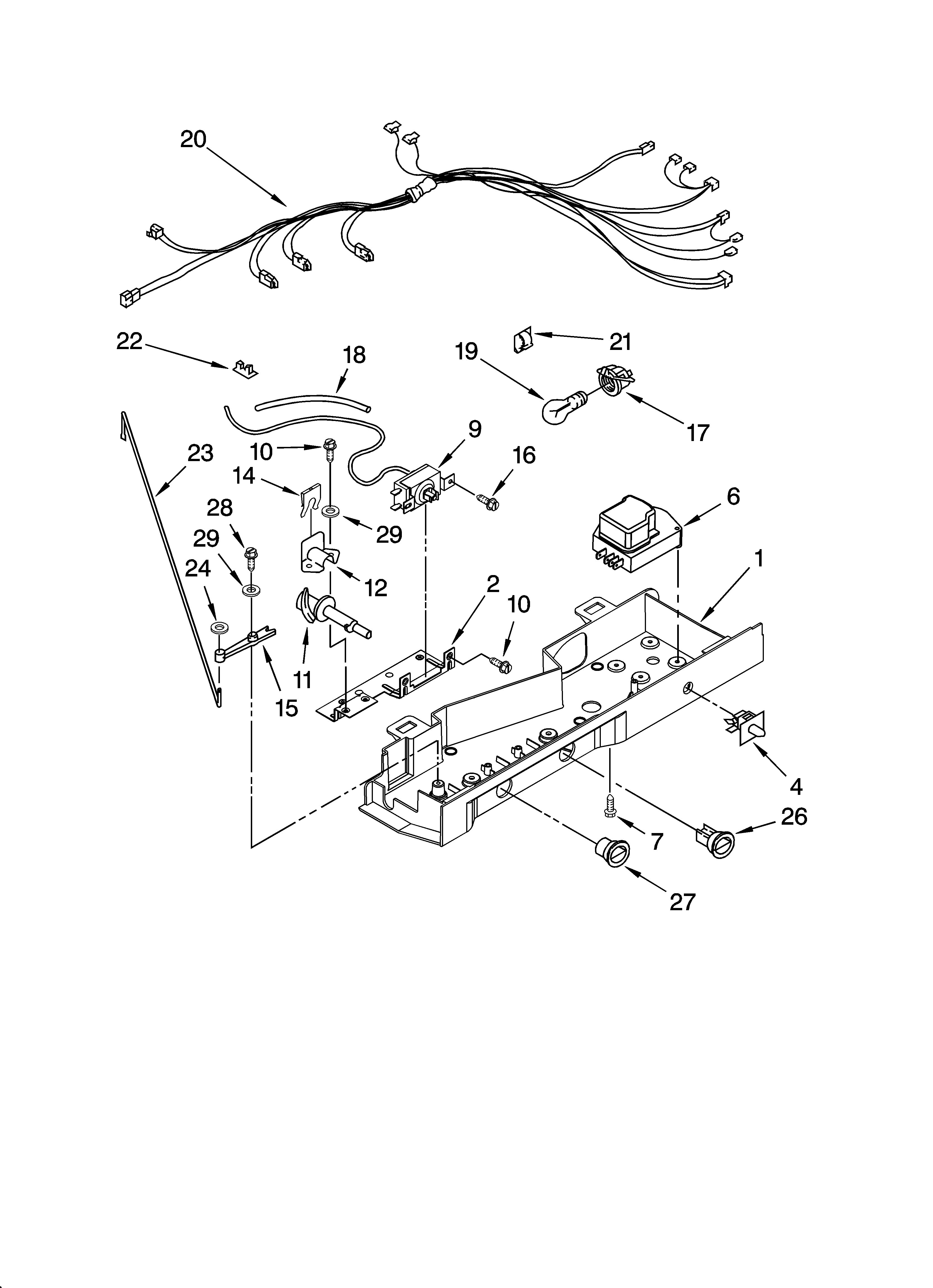 Whirlpool ED5VHEXTQ00 control parts diagram
