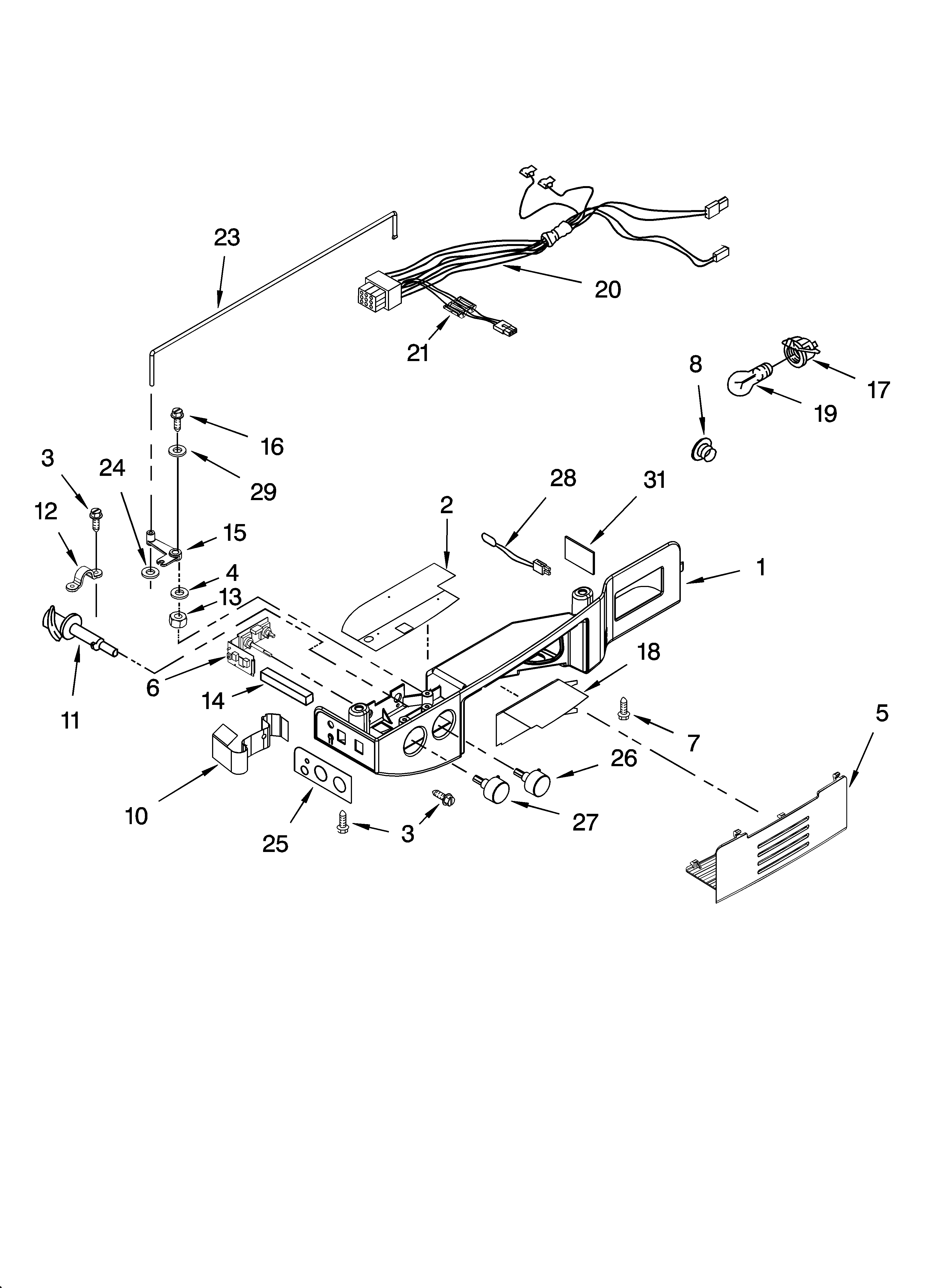 Whirlpool GD5NHAXSY00 control parts diagram