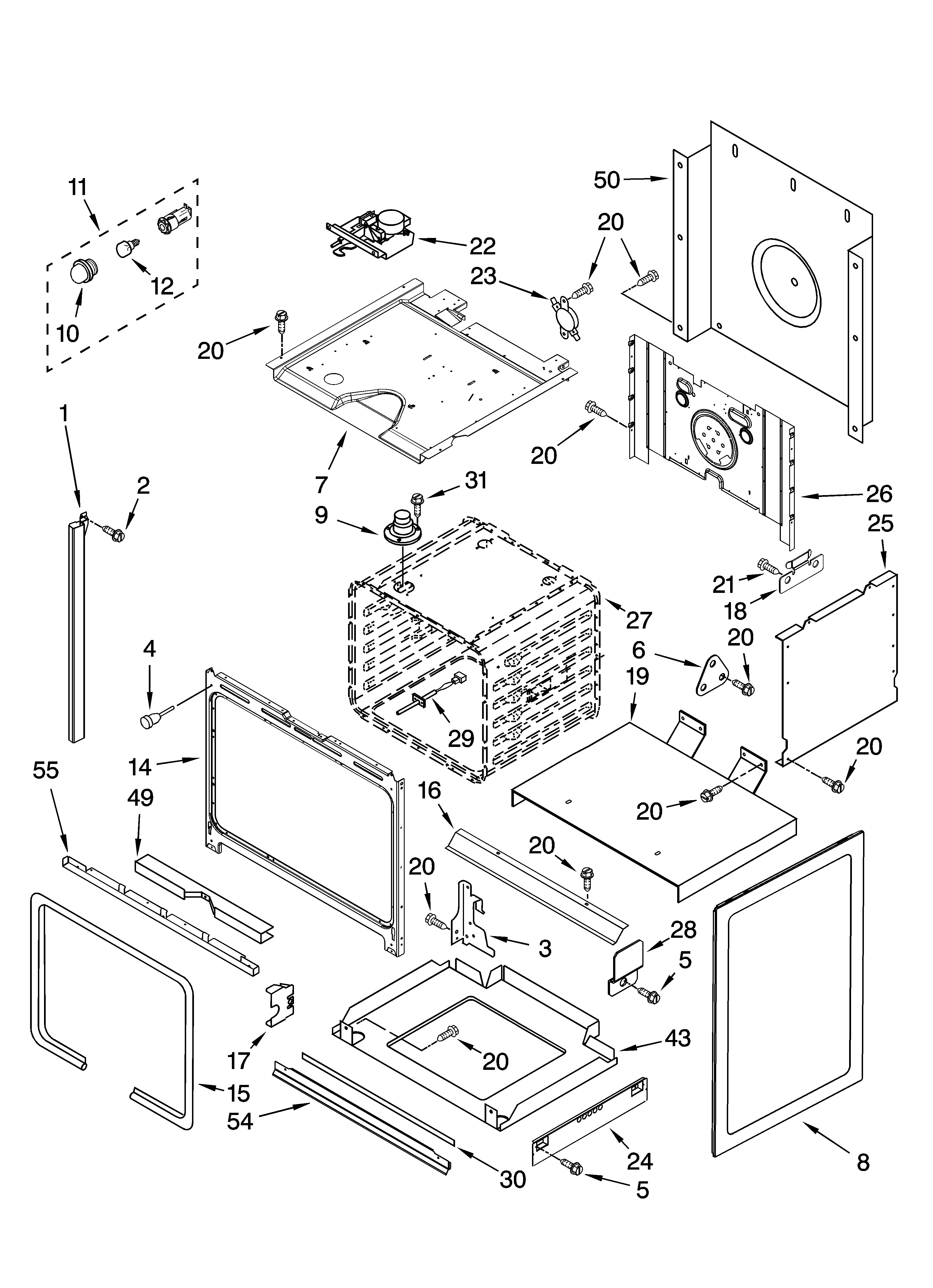 Whirlpool GY398LXPB02 oven parts diagram
