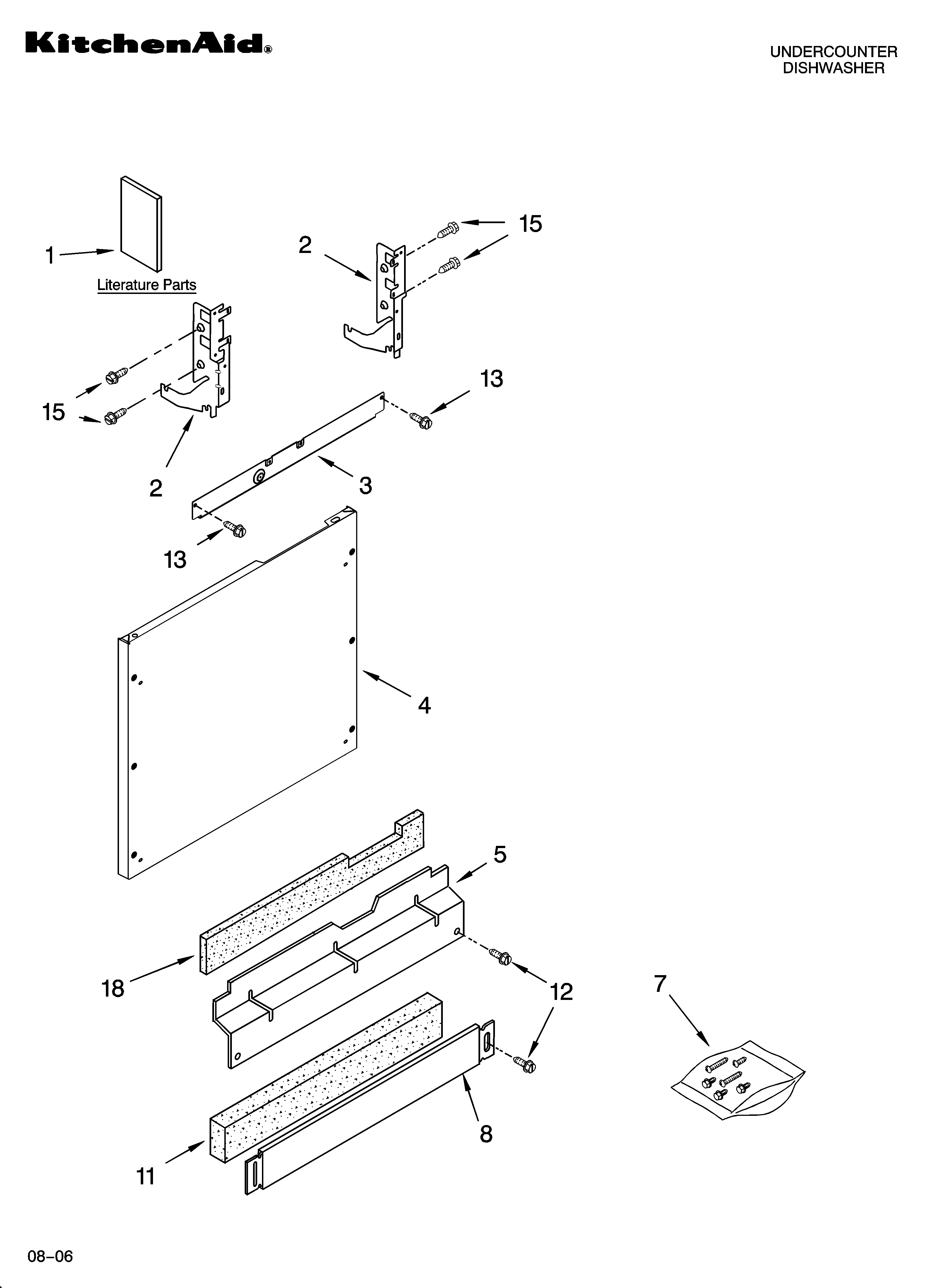 KitchenAid KUDP02FSPA1 door and panel parts diagram