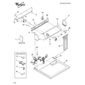Whirlpool WED5590SQ0 top and console parts diagram