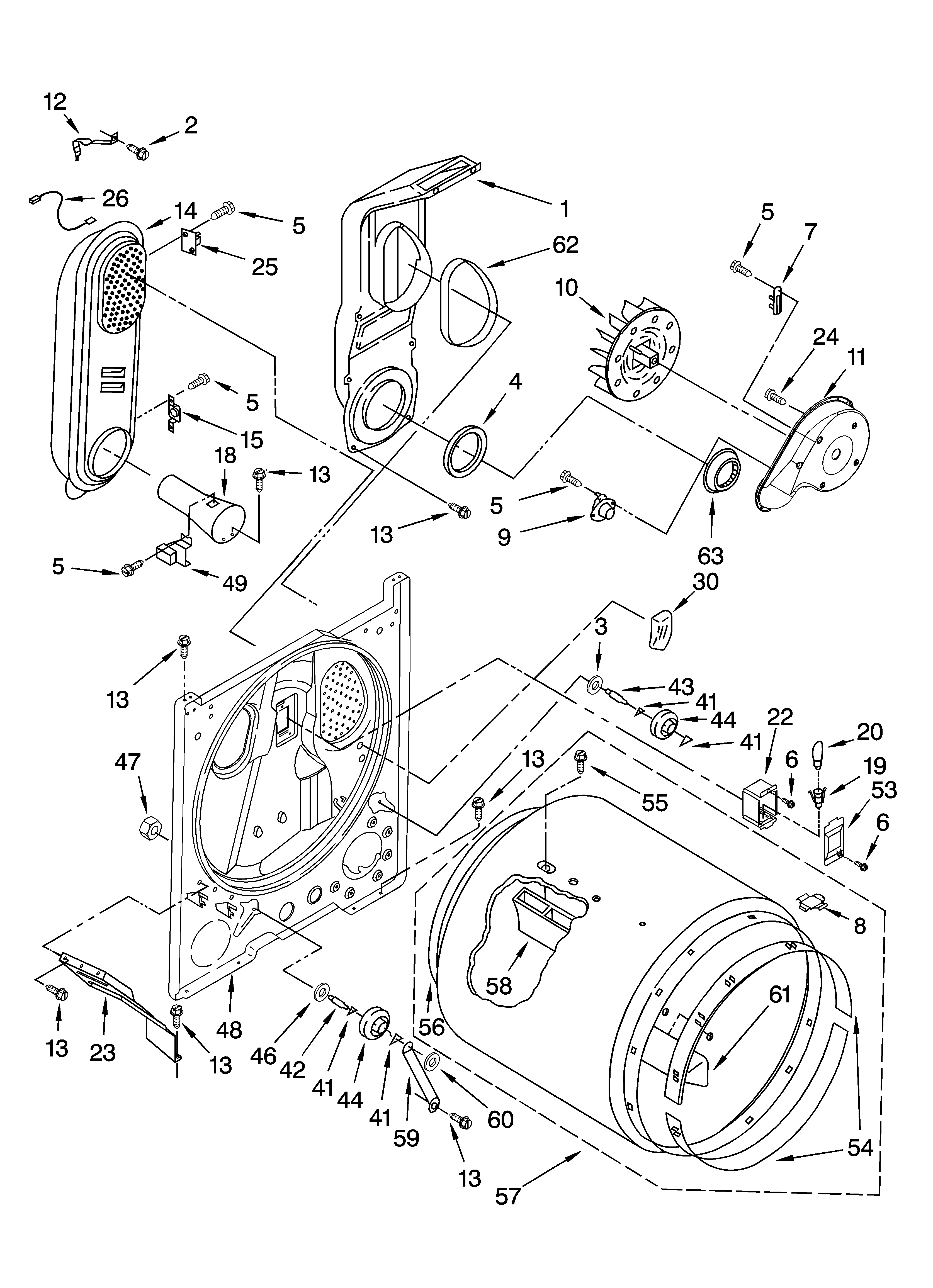 Whirlpool WGD5860SW0 bulkhead parts diagram