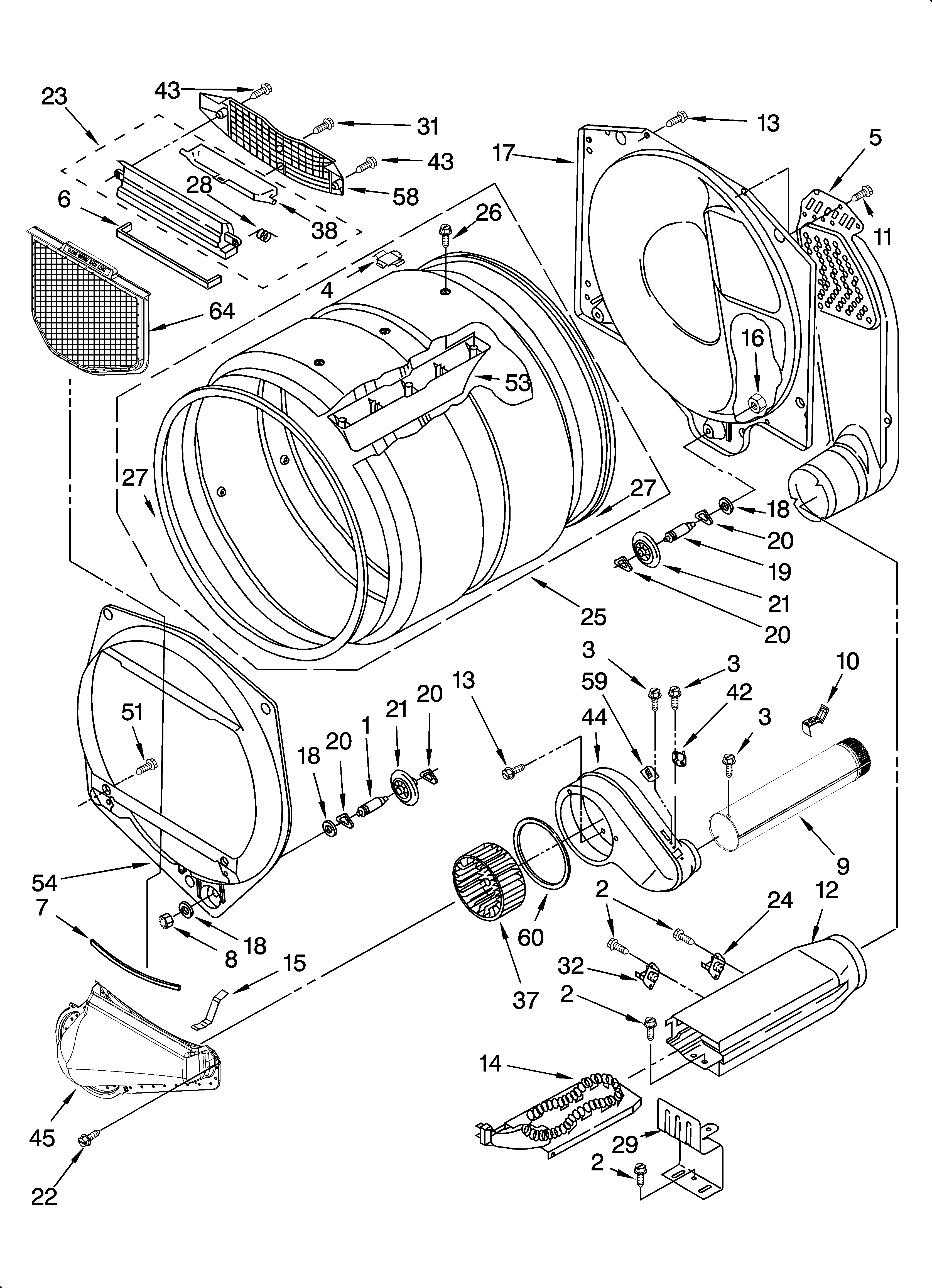 Whirlpool 8TCEM2760KQ0 bulkhead parts, optional parts (not included) diagram
