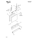 Whirlpool DU1101XTPS8 door and panel parts diagram