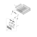 Whirlpool DU1148XTPB8 lower rack parts, optional parts (not included) diagram