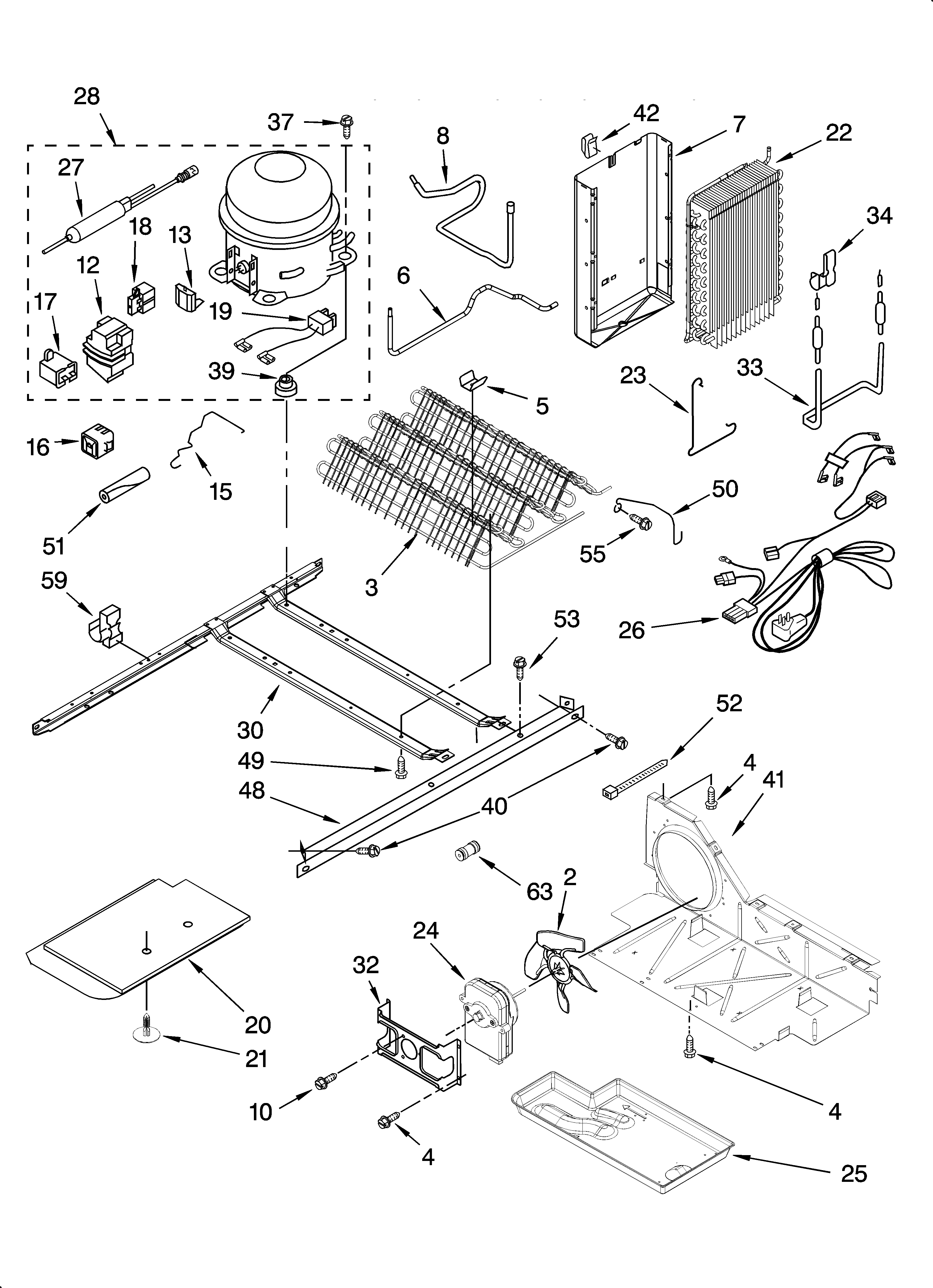 Whirlpool ES5PHAXSL01 unit parts diagram