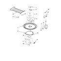 Whirlpool GH5184XPQ4 magnetron and turntable parts diagram