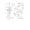 KitchenAid KHMS155LBT3 magnetron and turntable parts diagram