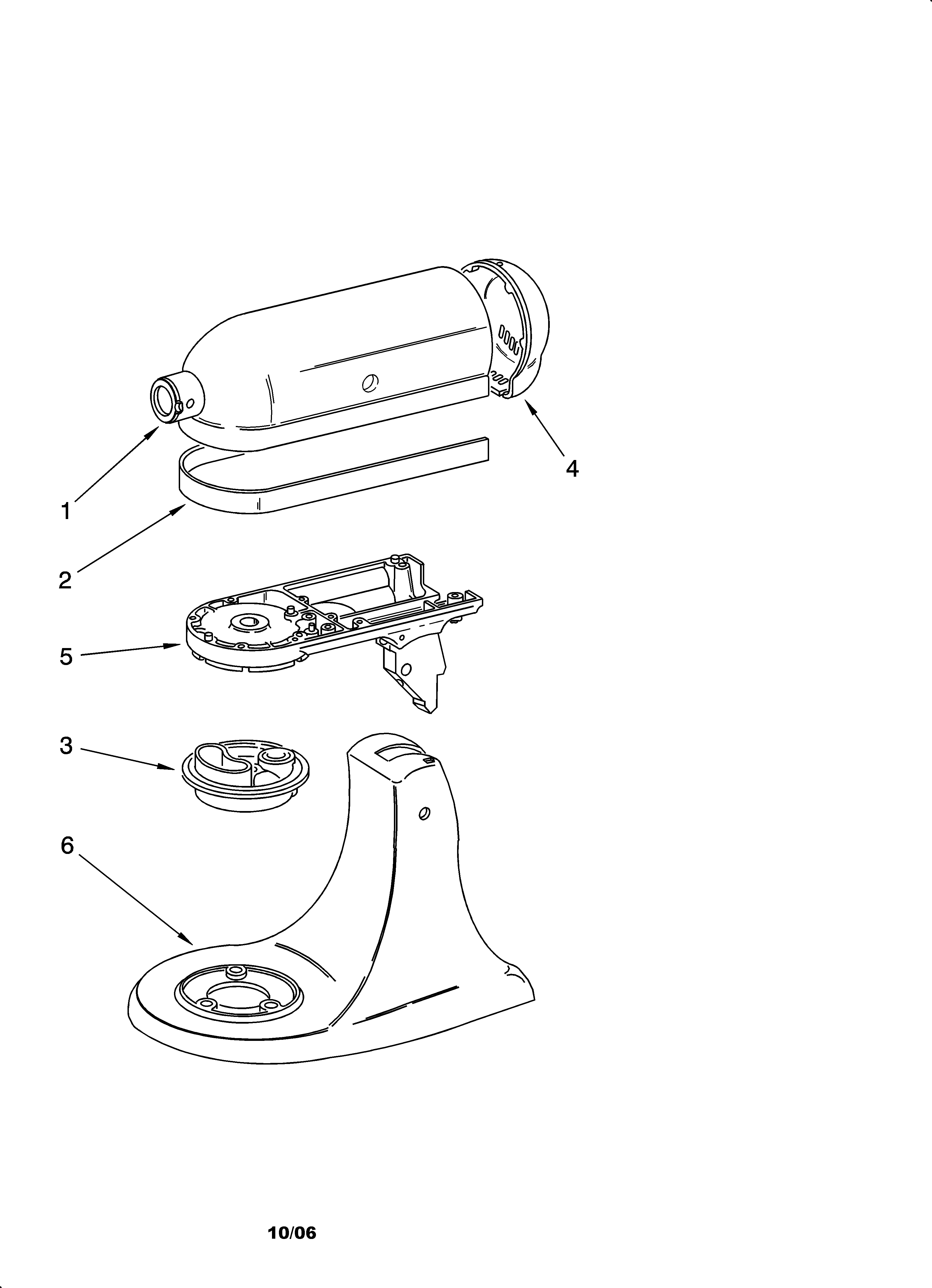 KitchenAid KSM120WH0 color variation parts diagram