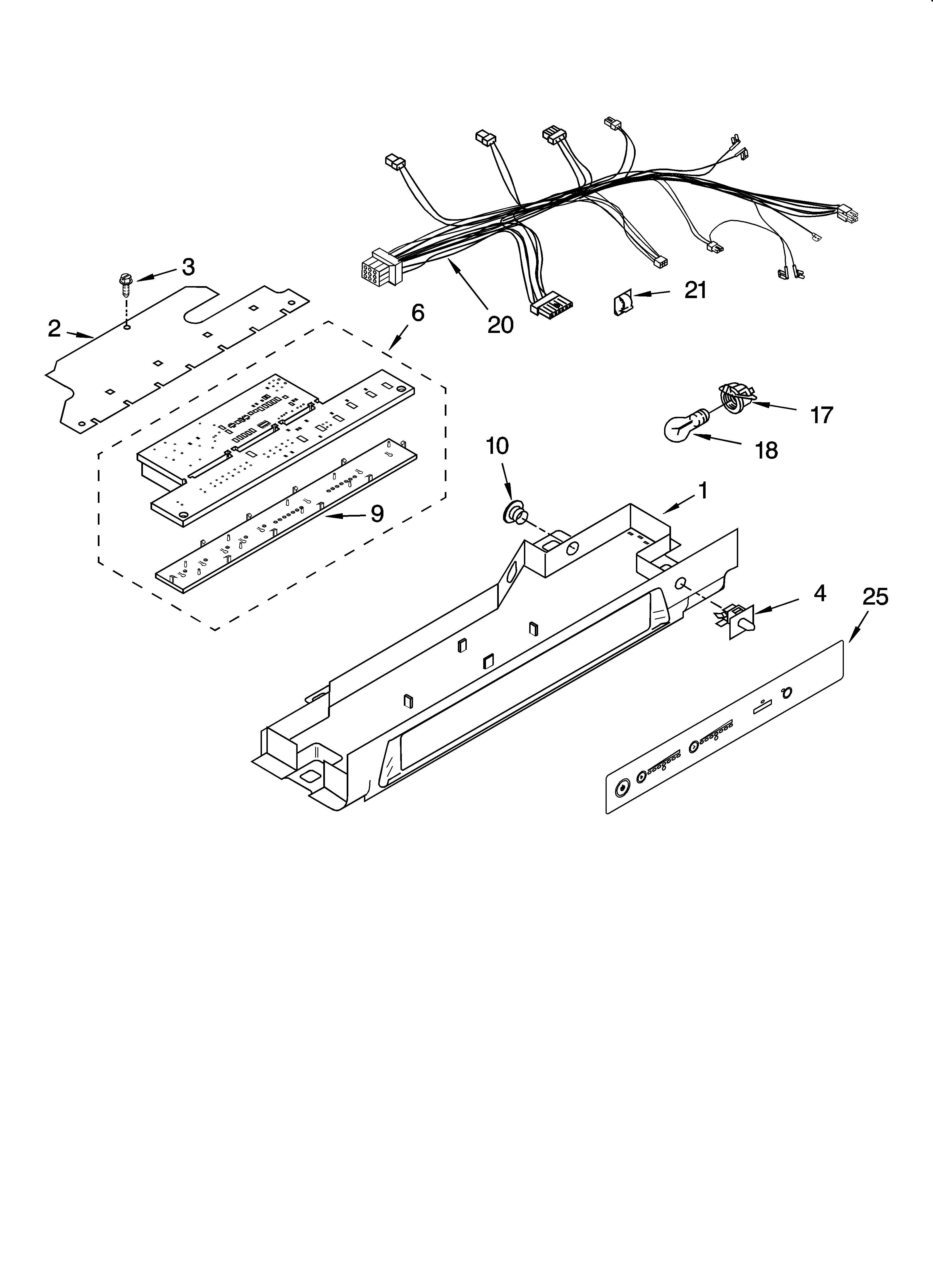KitchenAid KSRB22FRBX02 control parts, optional parts (not included) diagram