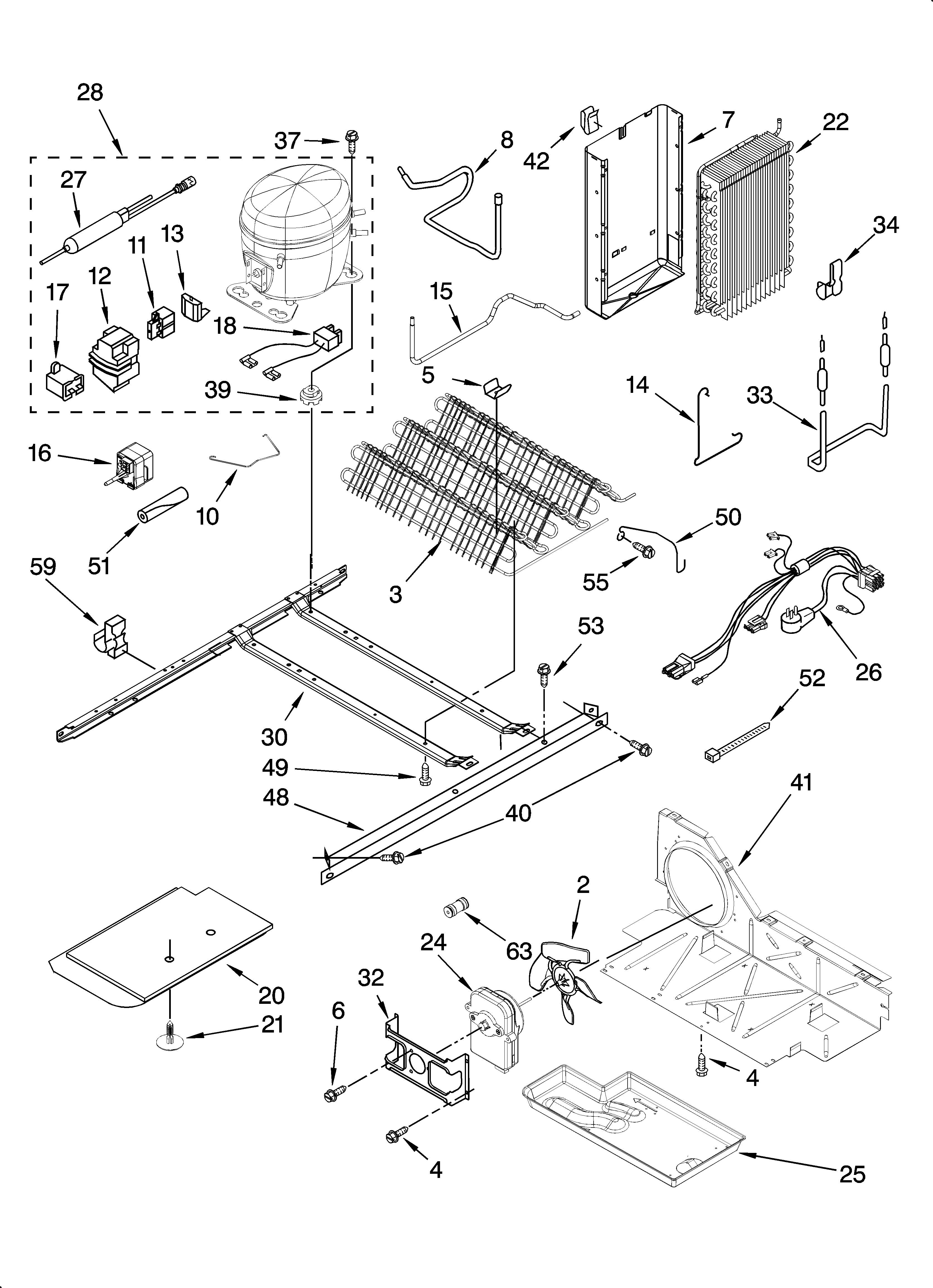 KitchenAid KSRB22FTBX00 unit parts diagram