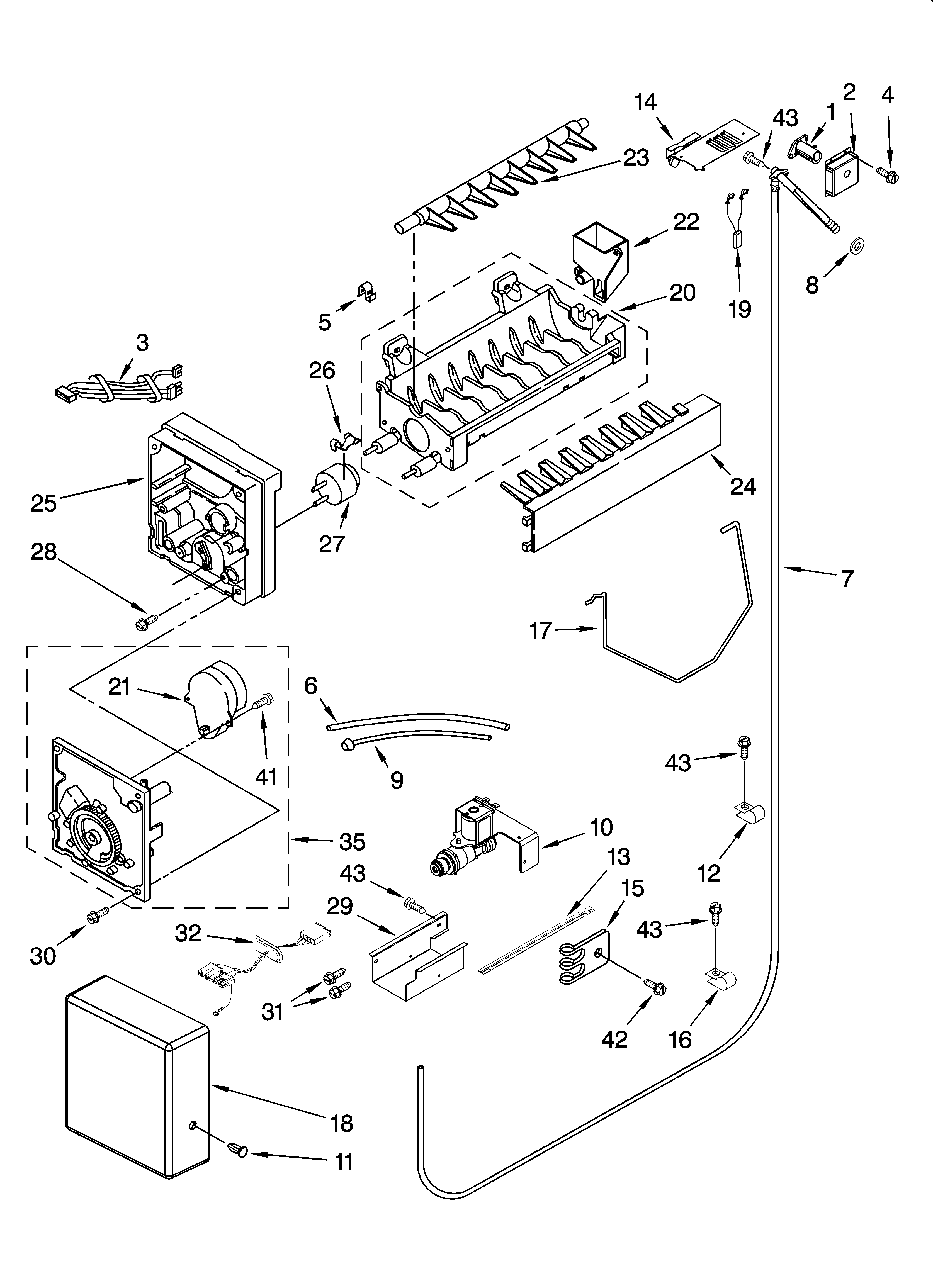 KitchenAid KSSC48FMS03 icemaker parts diagram
