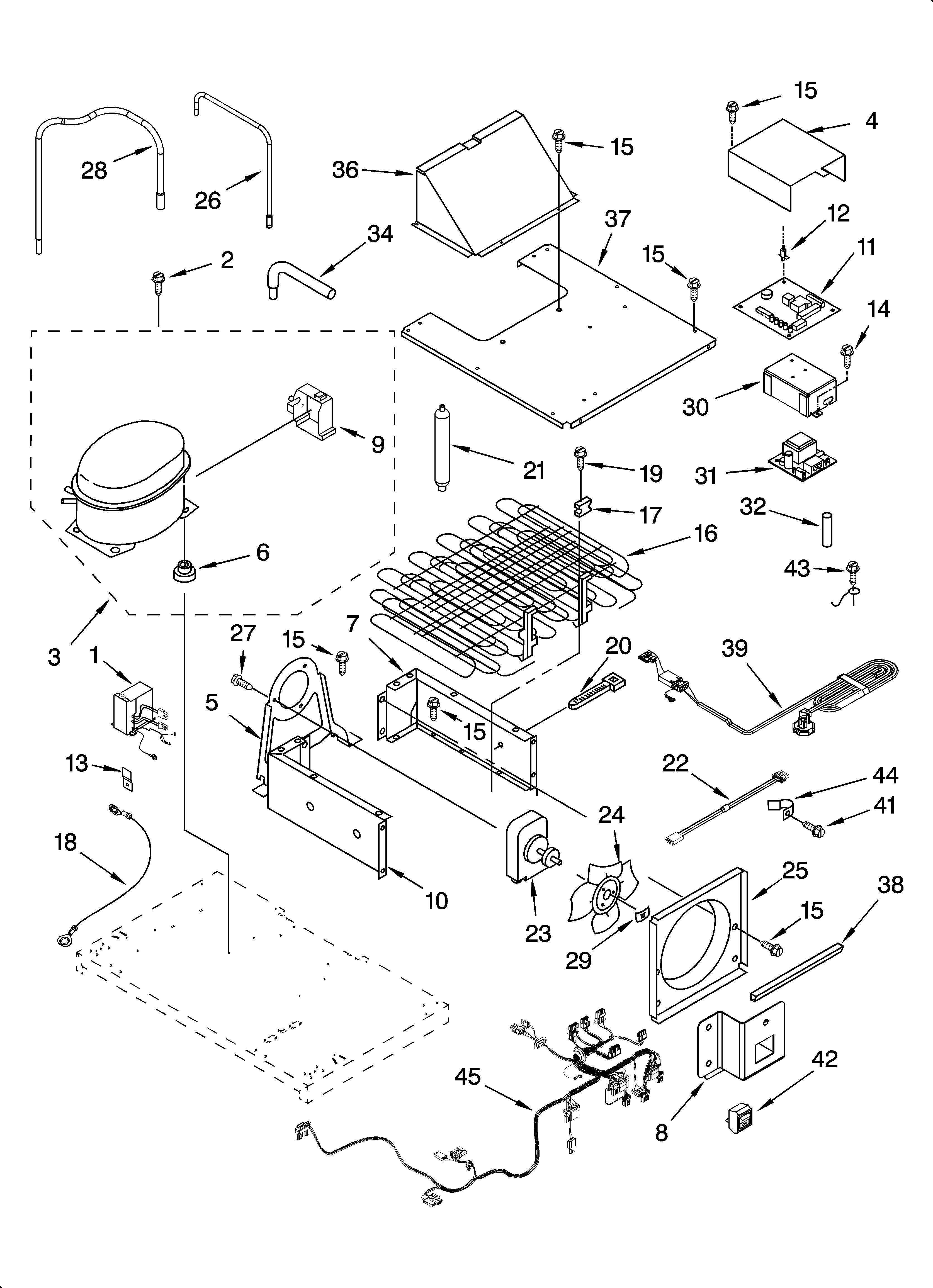 KitchenAid KSSO36FMX03 upper unit parts diagram