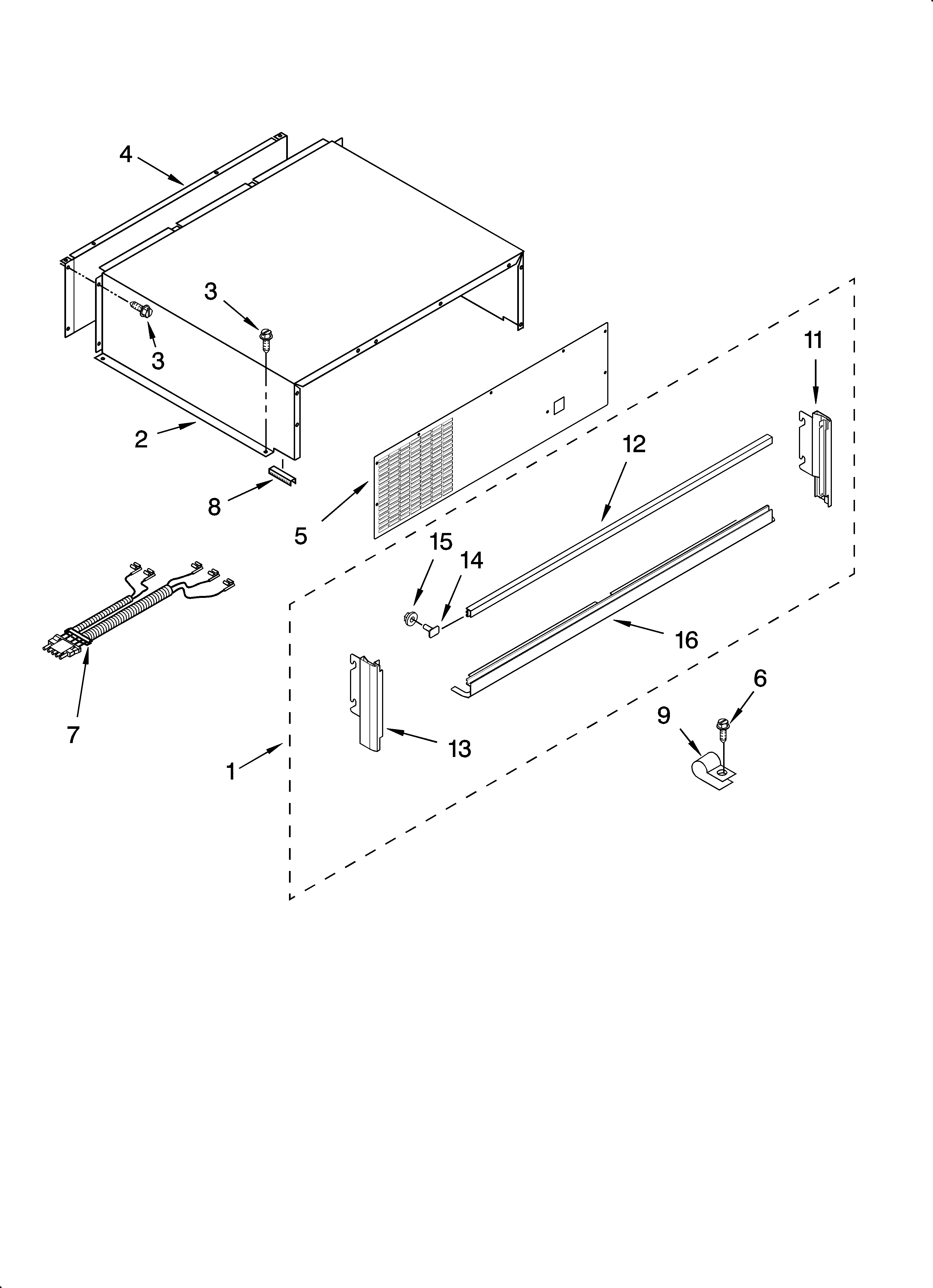 KitchenAid KSSO48QMB03 top grille and unit cover parts diagram