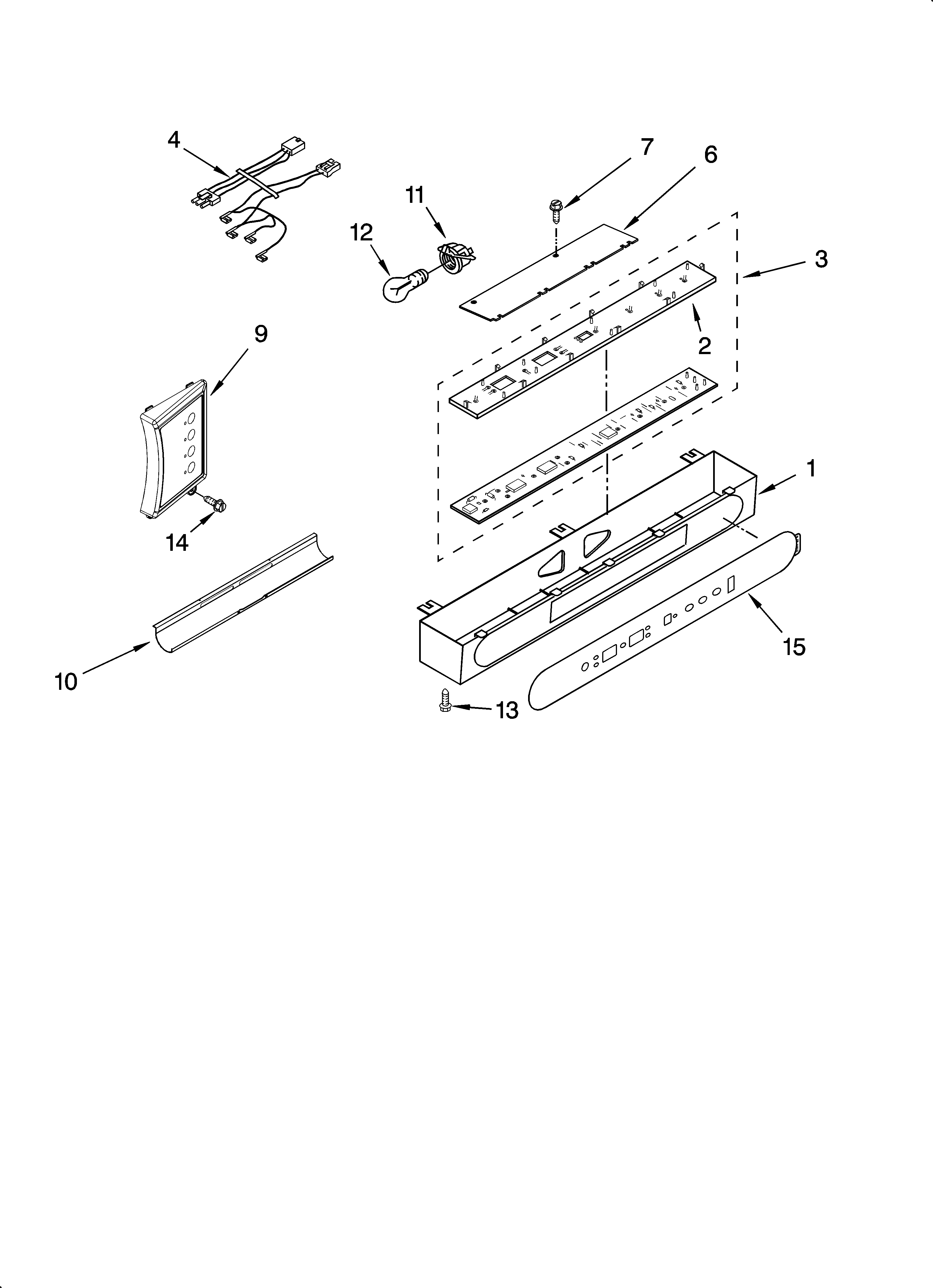 KitchenAid KSSP42QMS03 control panel parts diagram
