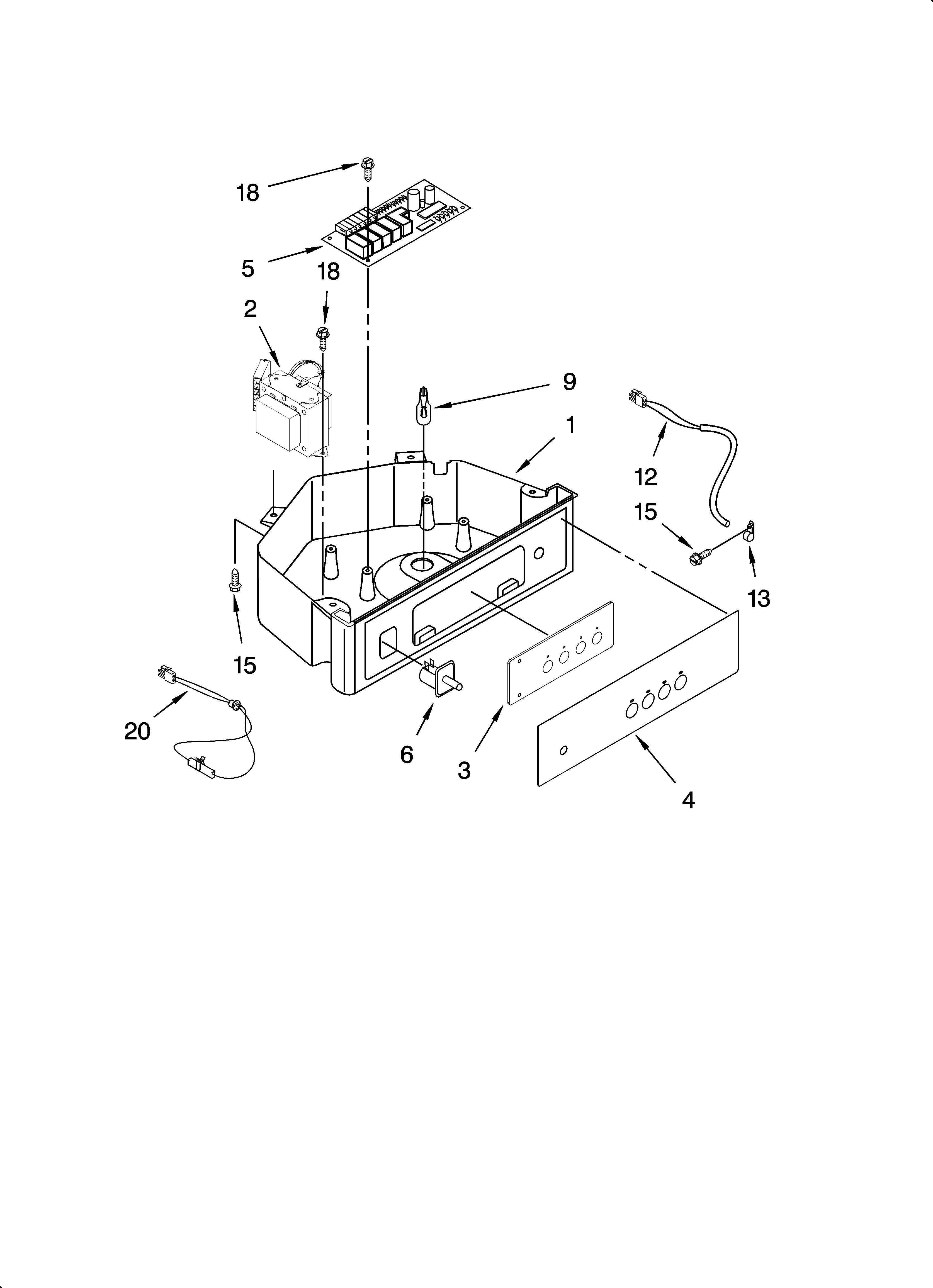 KitchenAid KUIA15PRLS11 control panel parts diagram