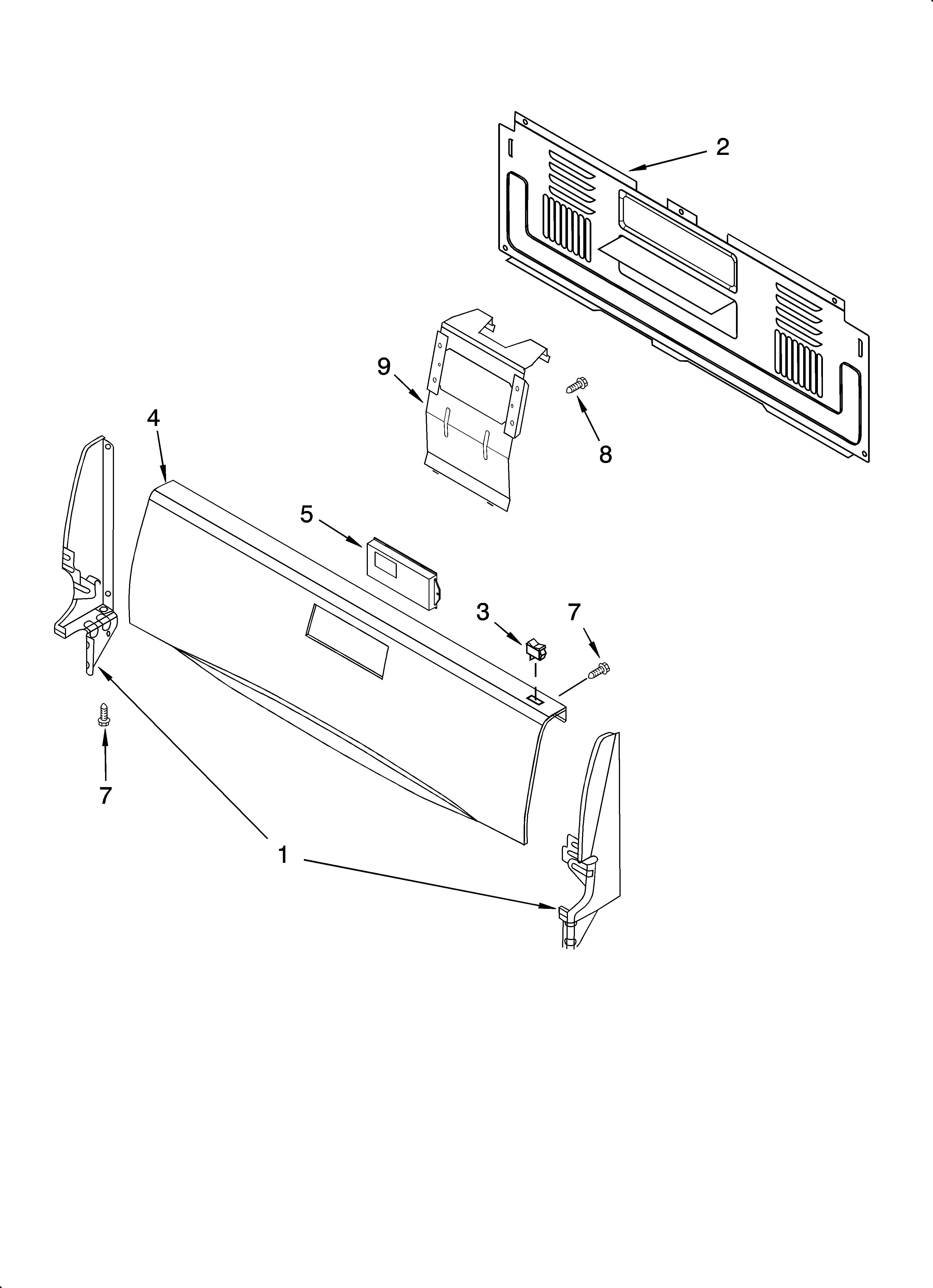 Whirlpool SF315PEPT2 backguard parts diagram