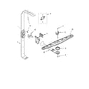Whirlpool DU1200XTSB1 upper wash and rinse parts diagram