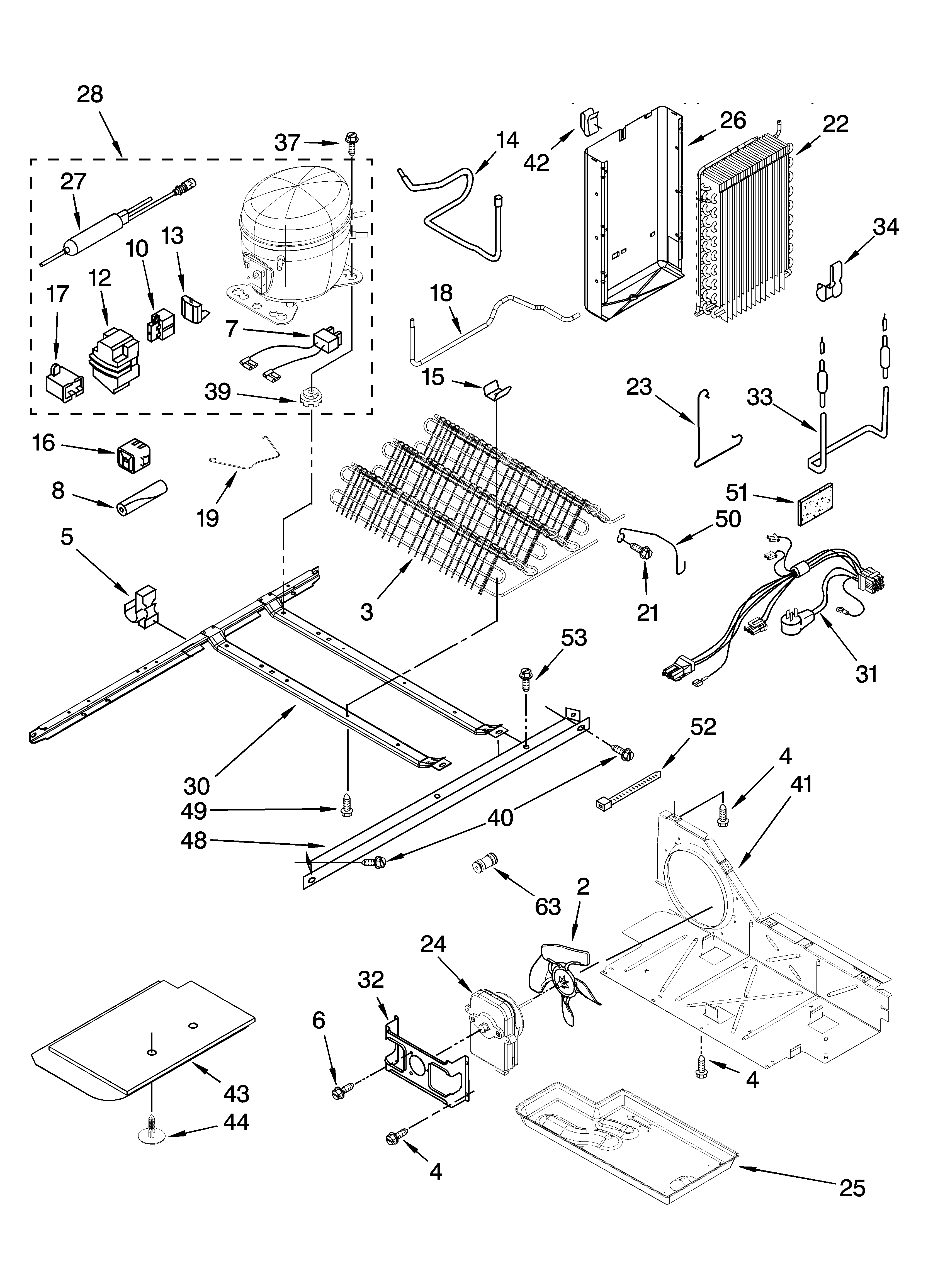 Whirlpool ED5FHEXSQ02 unit parts diagram
