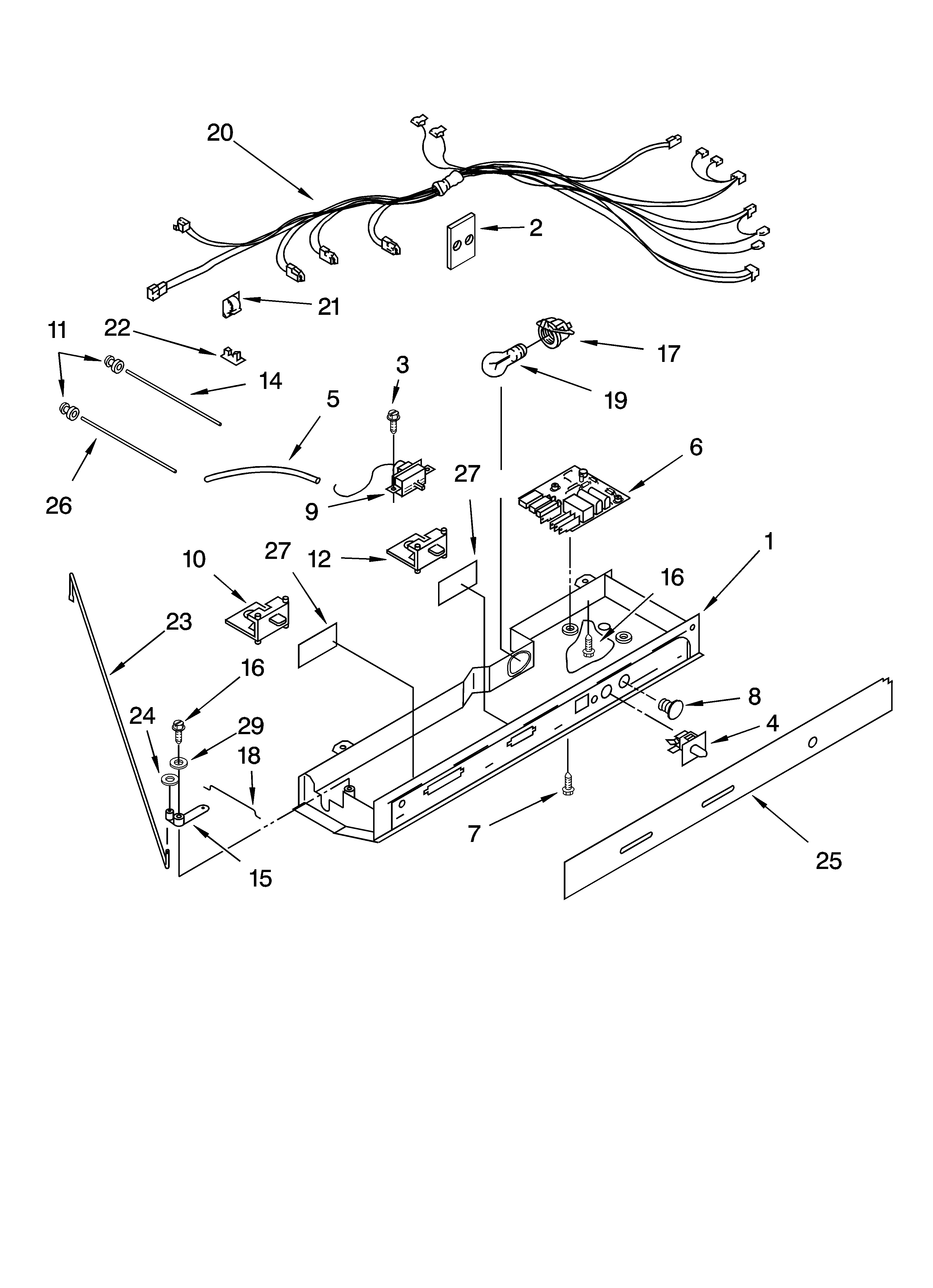 Whirlpool ES2FHAXSQ01 control parts diagram