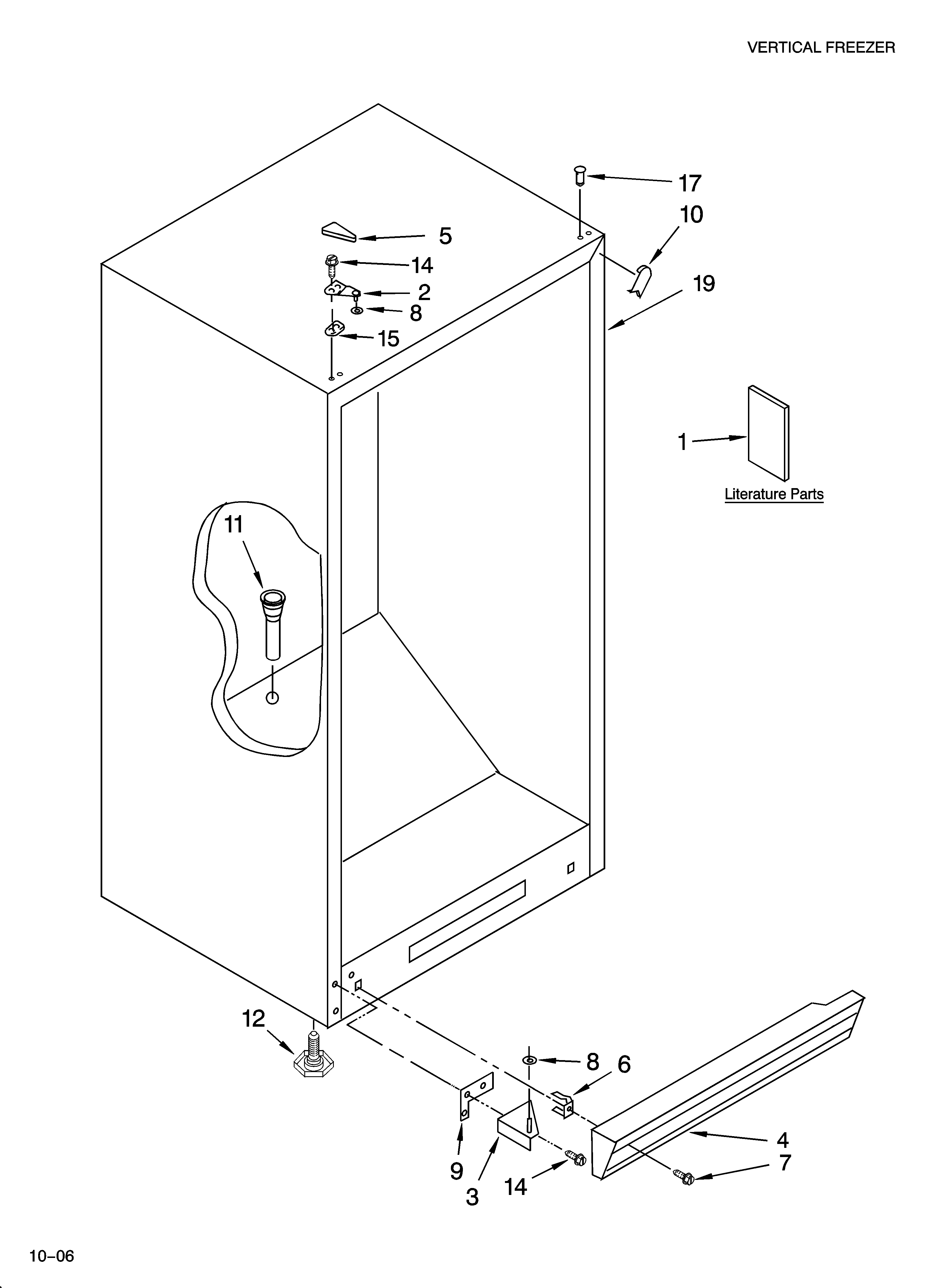Whirlpool EV181NCRCQ01 cabinet parts diagram