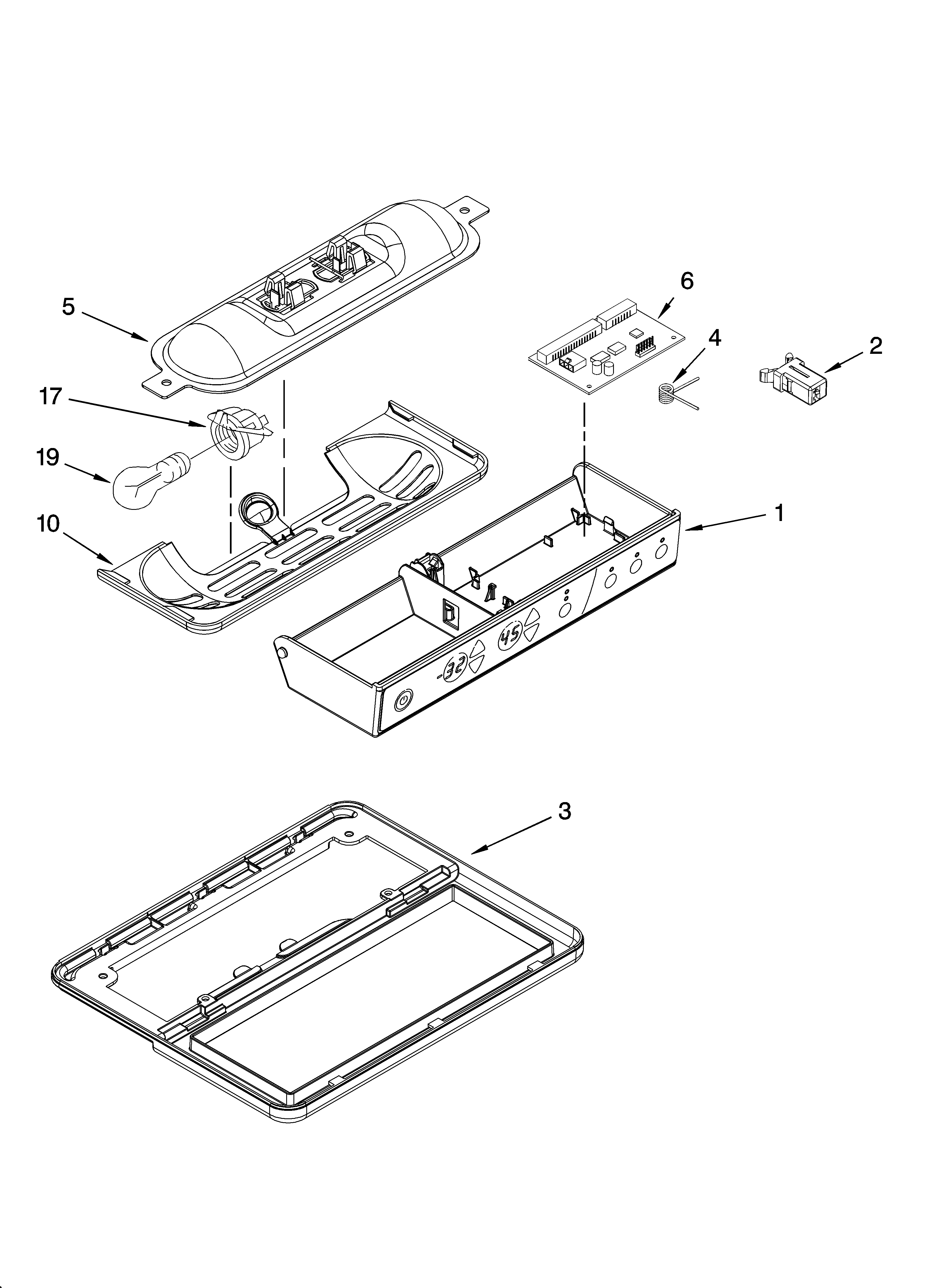 Whirlpool GC5SHEXNQ04 control parts diagram
